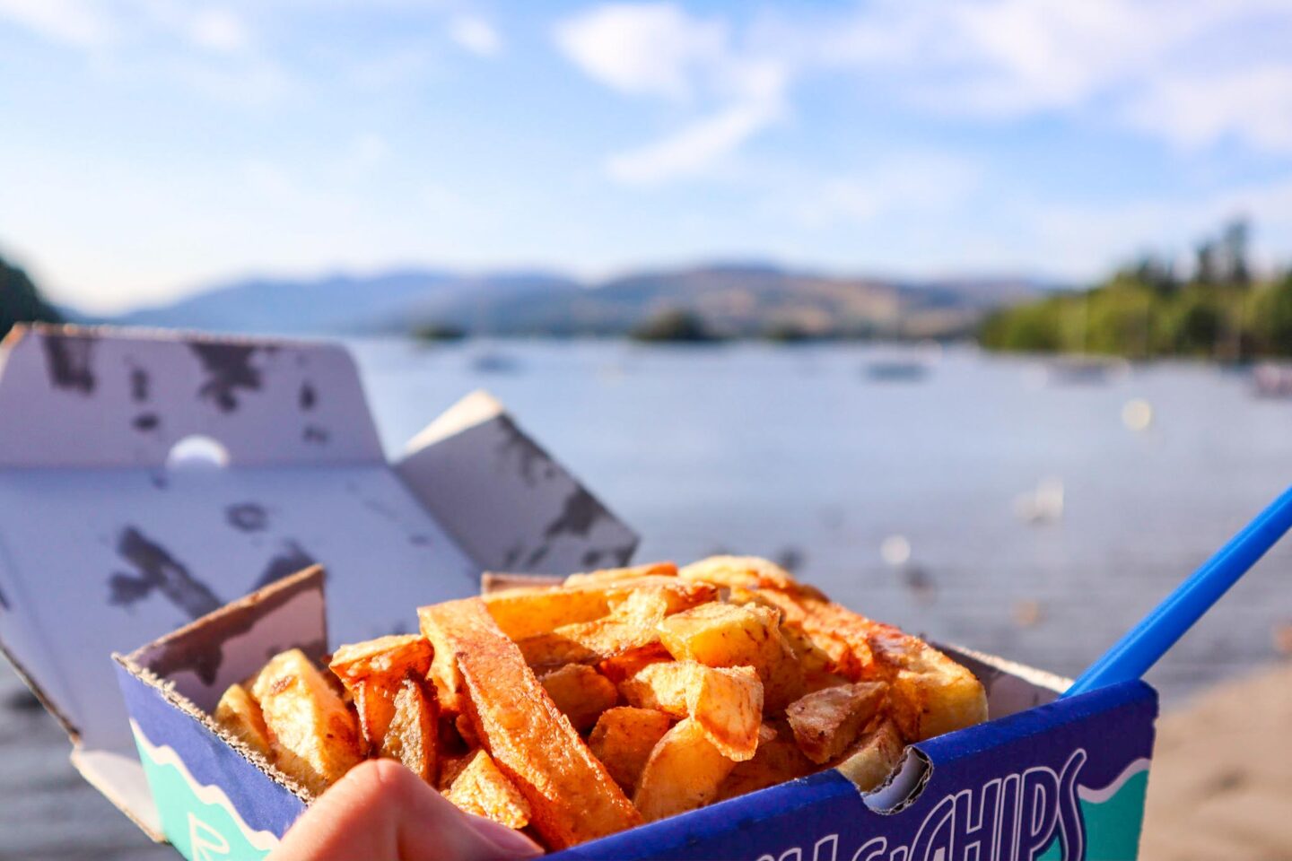 Lake District Day Trip - Lake District Day Trip, Chips on Lake Windermere