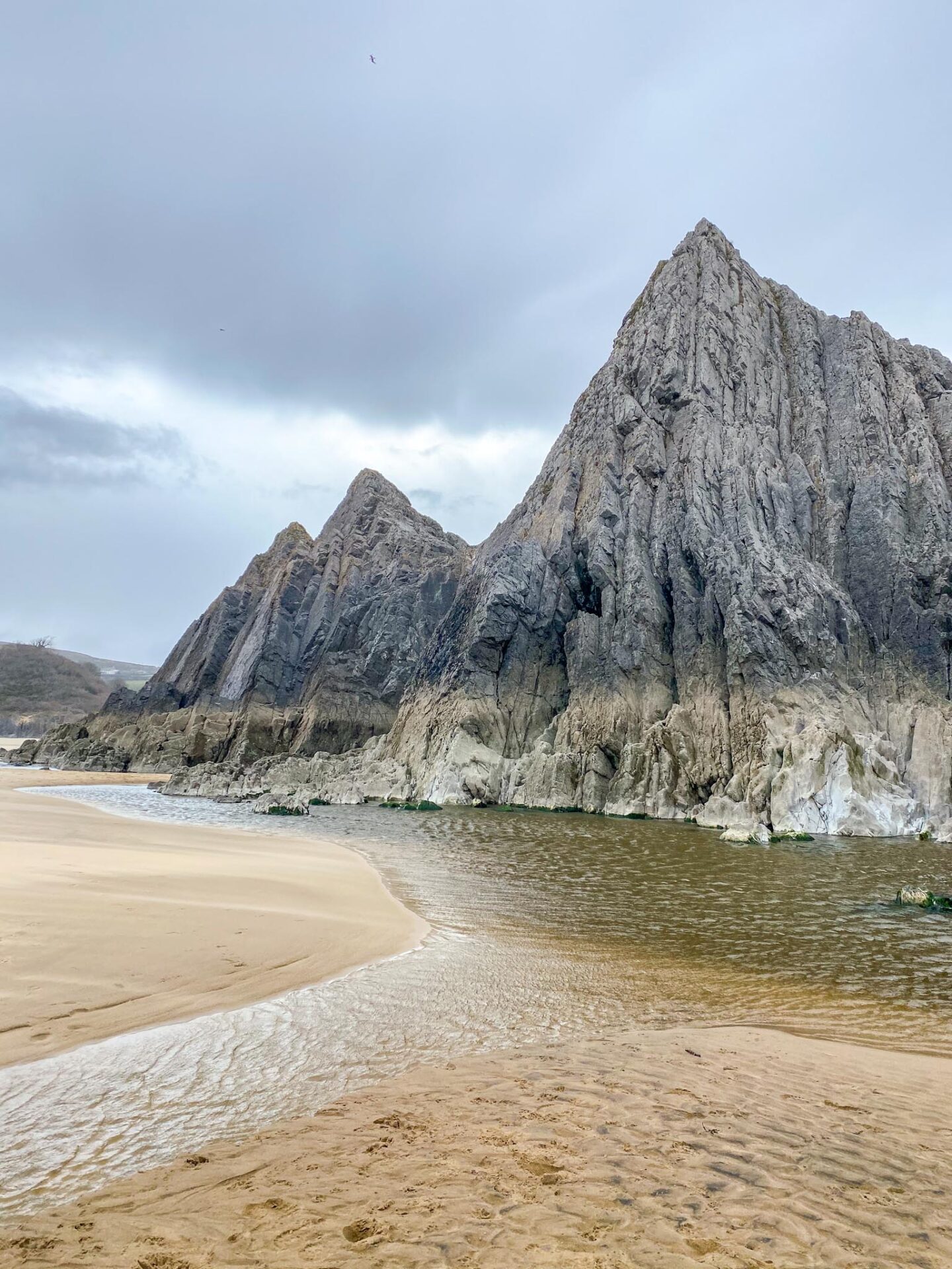 Three Cliffs on Three Cliffs Bay Gower - Three Cliffs on Three Cliffs Bay Gower