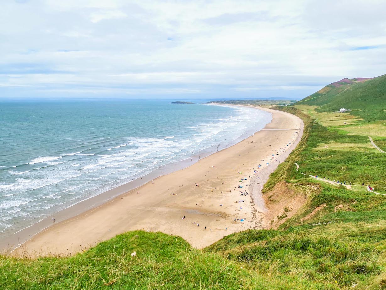 3 Day Wales itinerary, Rhossili Bay Beach - 3 Day Wales itinerary, Rhossili Bay Beach