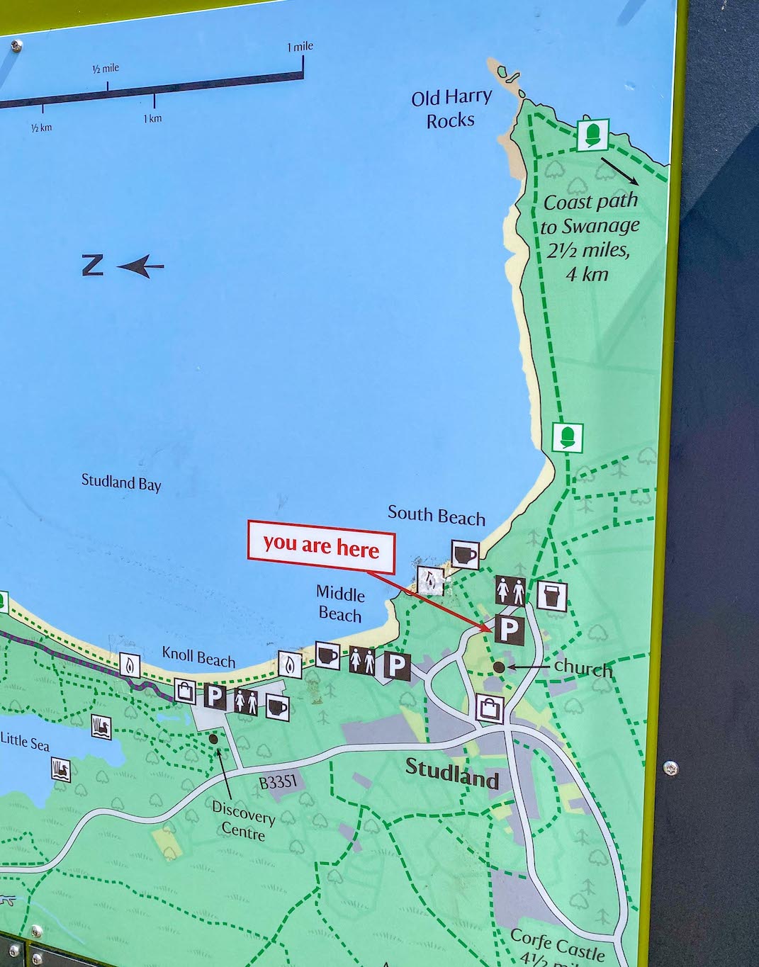 Old Harry Rocks Walk, National Trust Map - Old Harry Rocks Walk, National Trust Map
