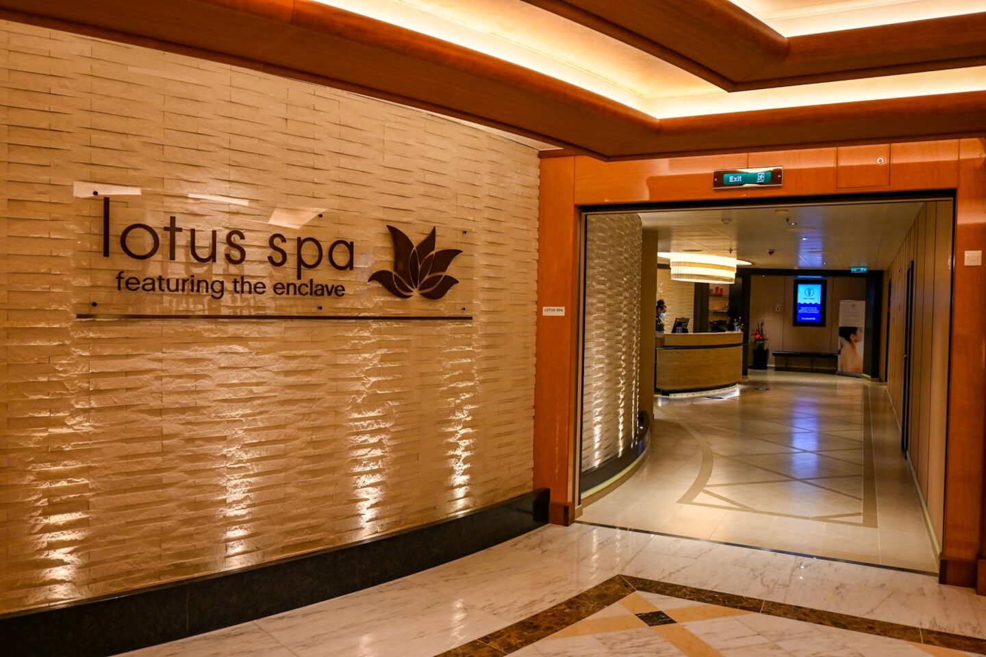 Princess Cruises from Southampton, Sky Princess Lotus Spa Entrance - Princess Cruises from Southampton, Sky Princess Lotus Spa Entrance