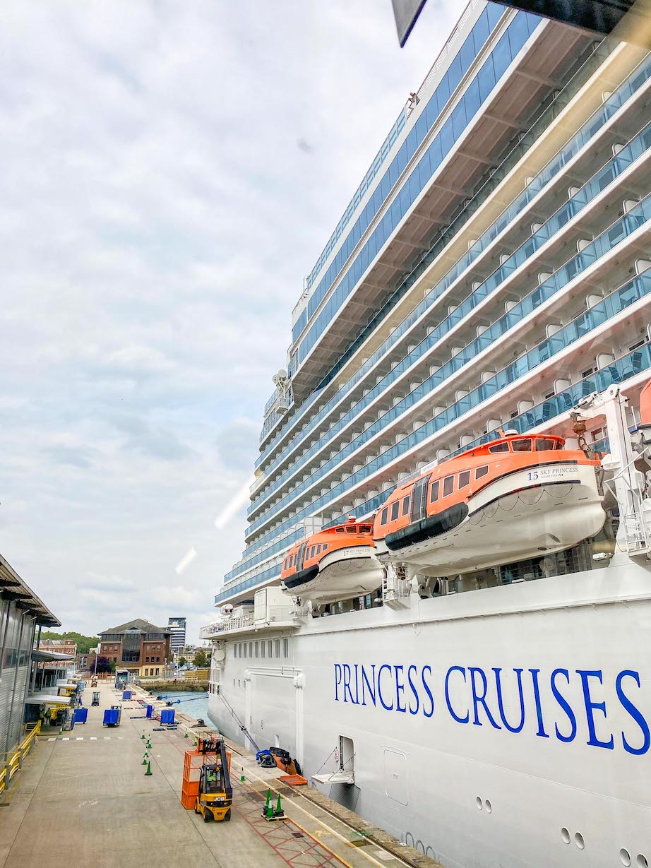 Princess Cruises Sky Princess at Southampton ocean cruise terminal - Princess Cruises Sky Princess at Southampton ocean cruise terminal