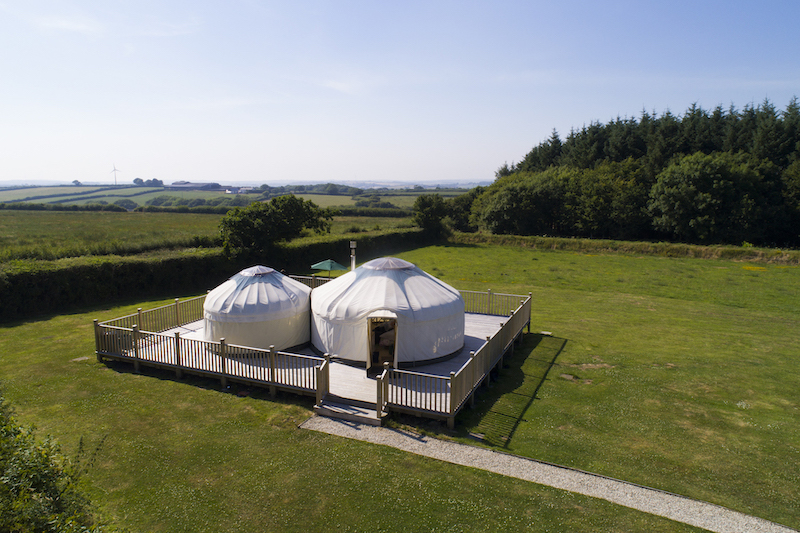 glamping in Devon, glamping Yurt Devon outside - glamping in Devon, glamping Yurt Devon outside