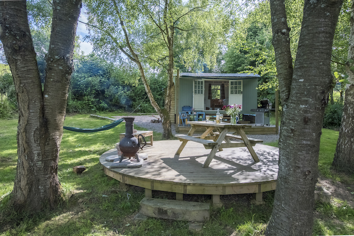 glamping in Devon, glamping hut devon outside - glamping in Devon, glamping hut devon outside