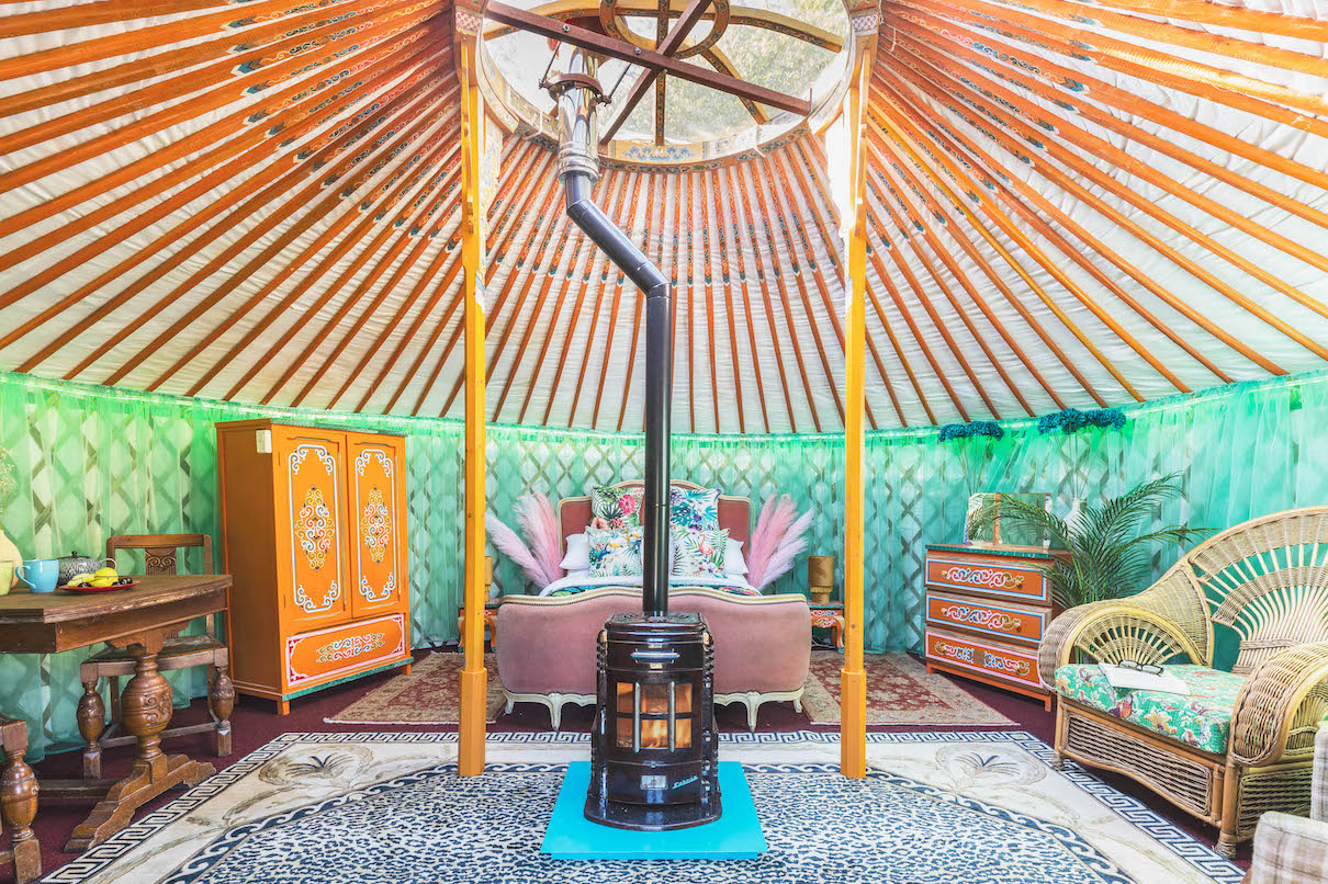 glamping in Devon, Yurt in Devon inside - glamping in Devon, Yurt in Devon inside