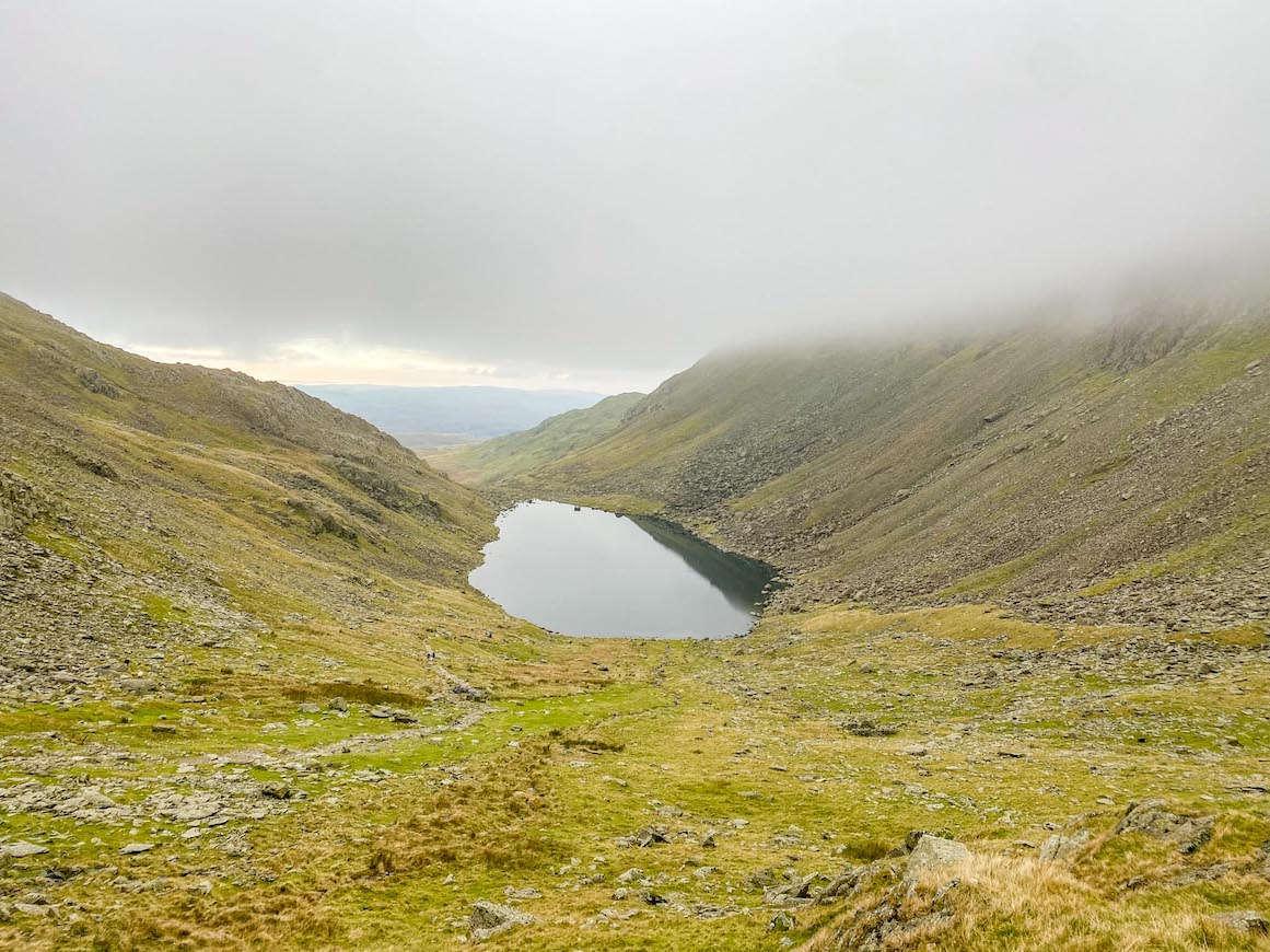 Old Man of Coniston walk, Goats Water from above - Old Man of Coniston walk, Goats Water from above