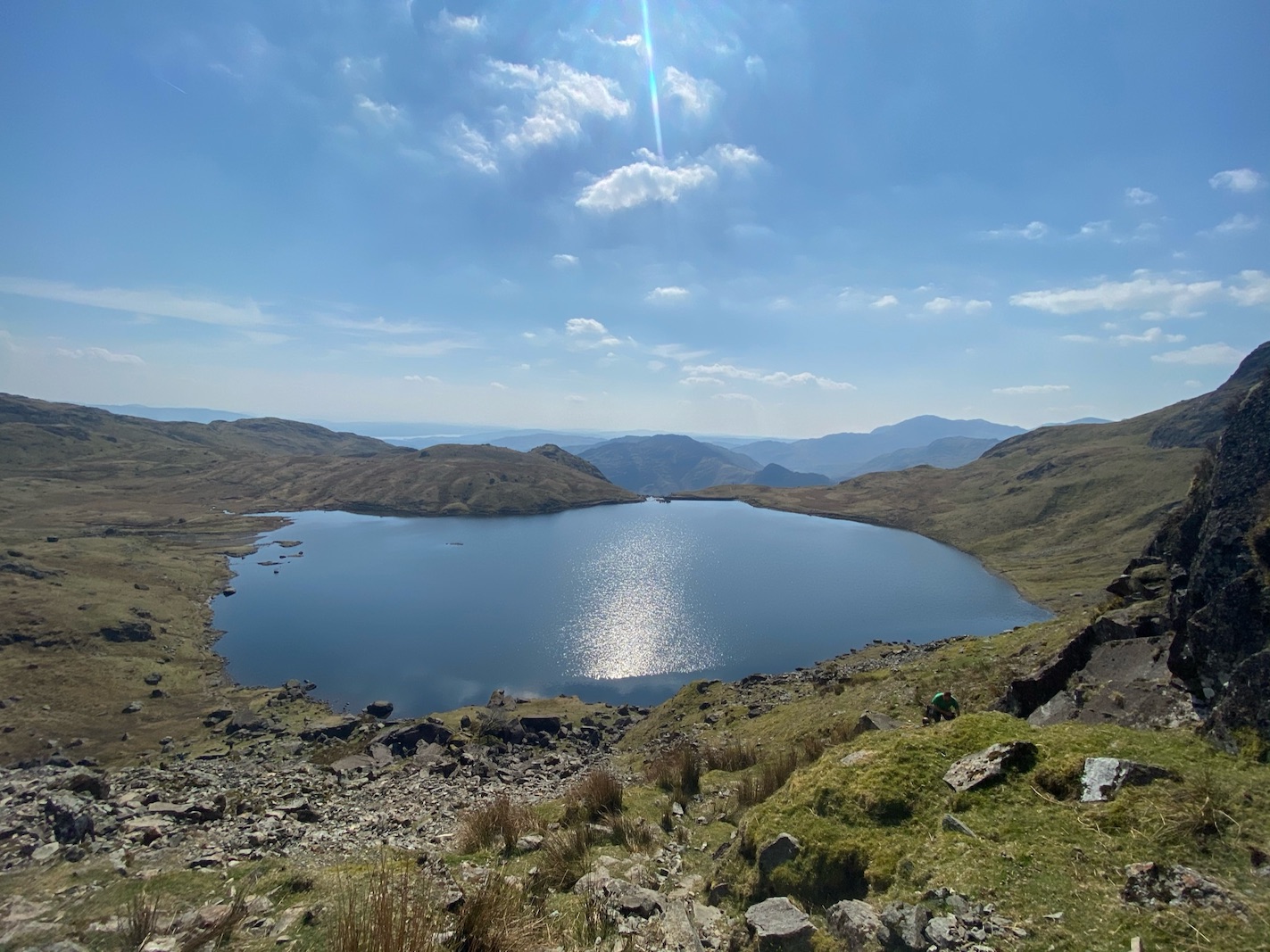 Easy Lake District walks, Stickle Tarn from Above - Easy Lake District walks, Stickle Tarn from Above