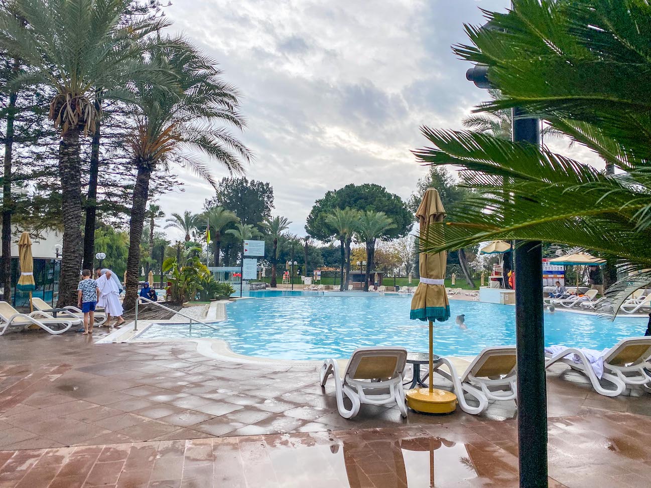 winter in Antalya, Rixos Downtown Antalya Hotel Heated Pool - winter in Antalya, Rixos Downtown Antalya Hotel Heated Pool