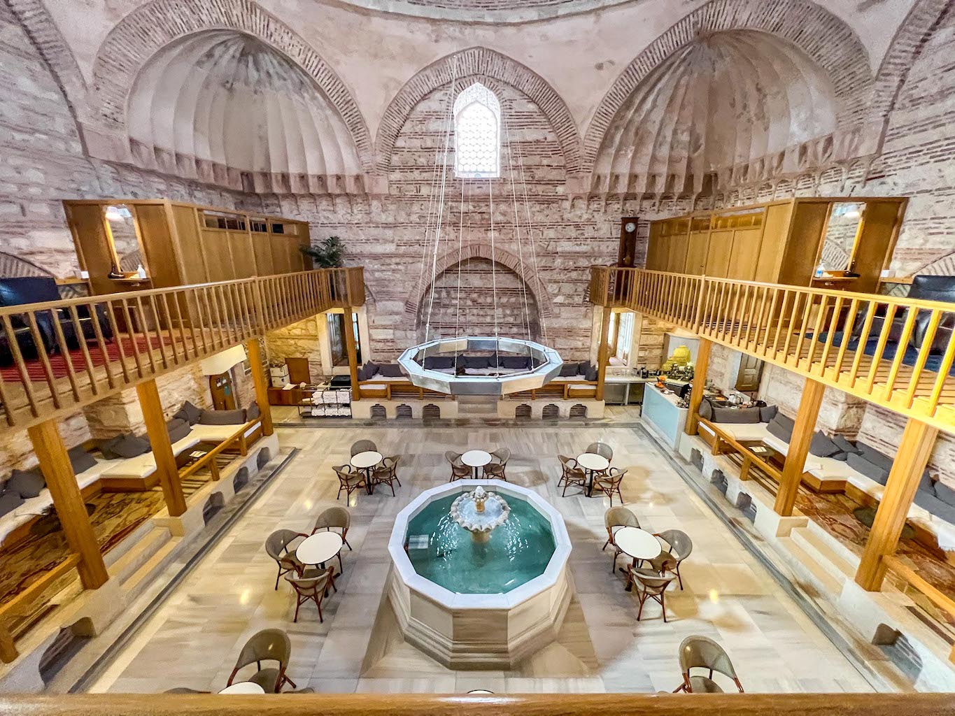 kilic Ali Pasa Hamami, inside from above - kilic Ali Pasa Hamami, inside from above