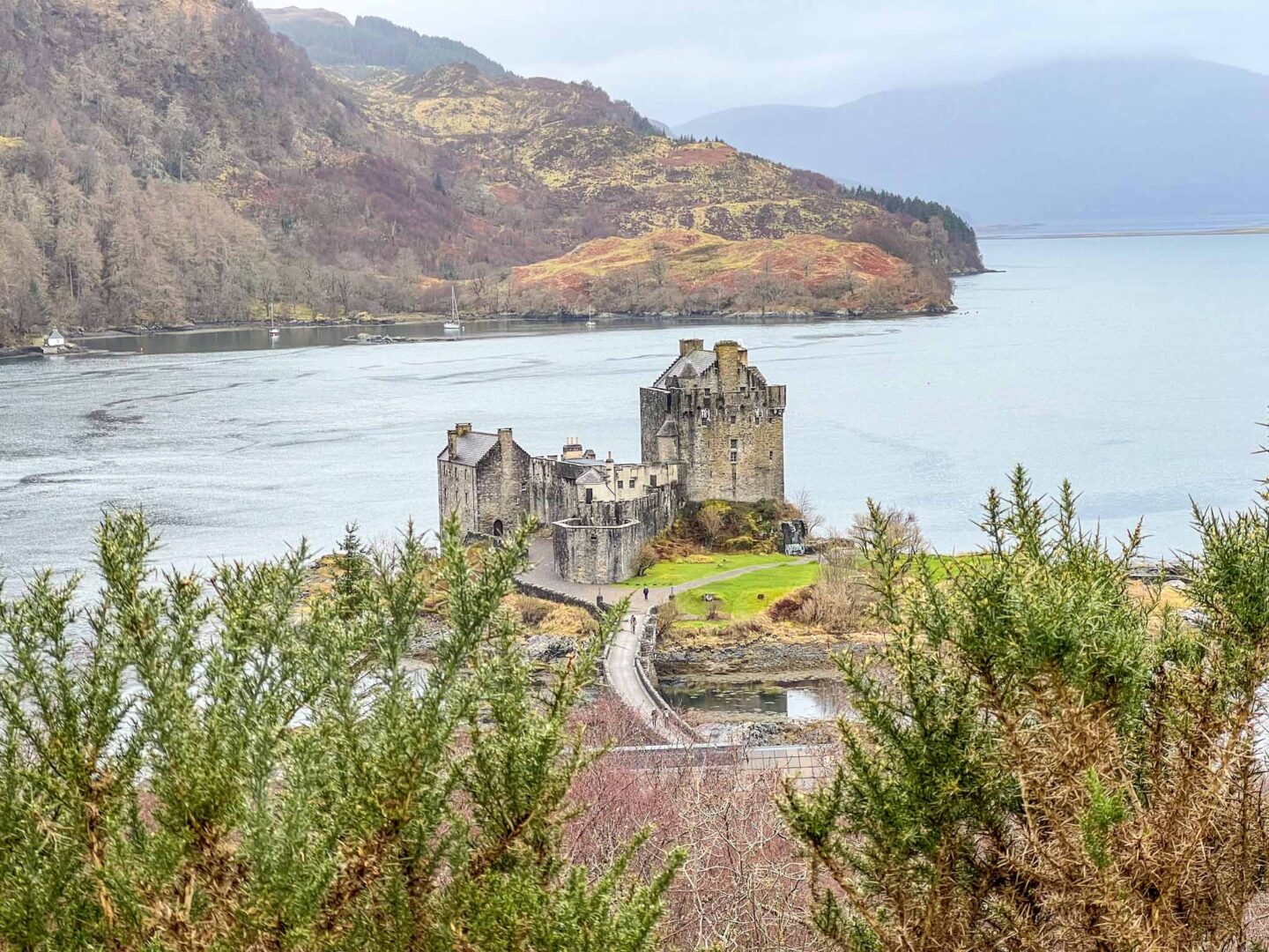 Isle of Skye tour, Eilean Donan Castle from viewpoint - Isle of Skye tour, Eilean Donan Castle from viewpoint