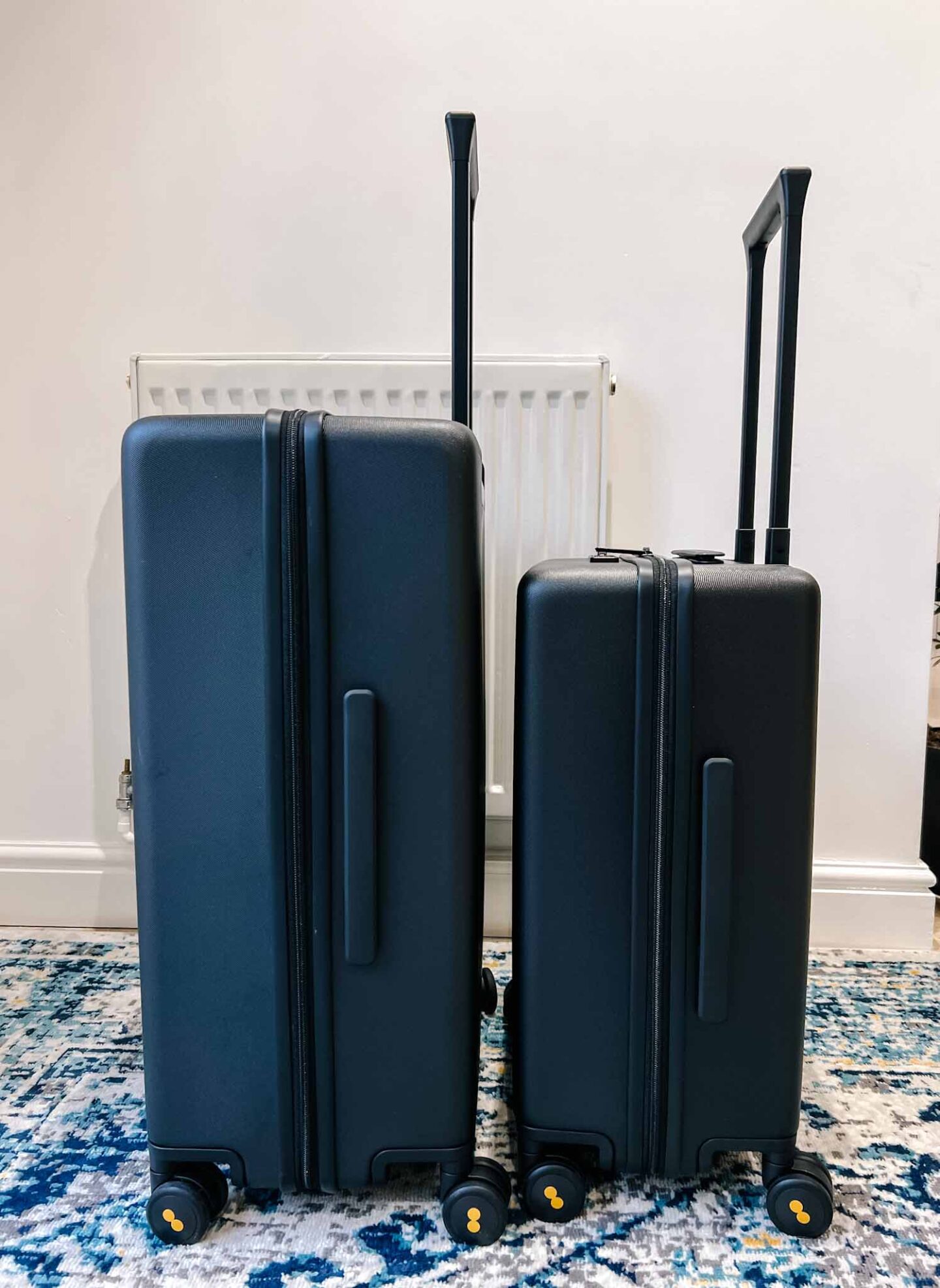 LEVEL8 luggage review, textured set from the side showing depth - LEVEL8 luggage review, textured set from the side showing depth