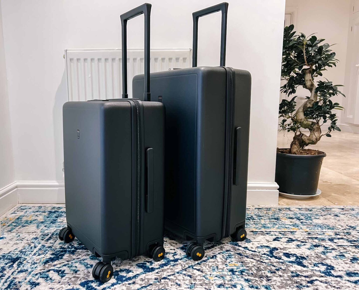 LEVEL8 luggage review, textured luggage set 20" and 24" side to side - LEVEL8 luggage review, textured luggage set 20" and 24" side to side