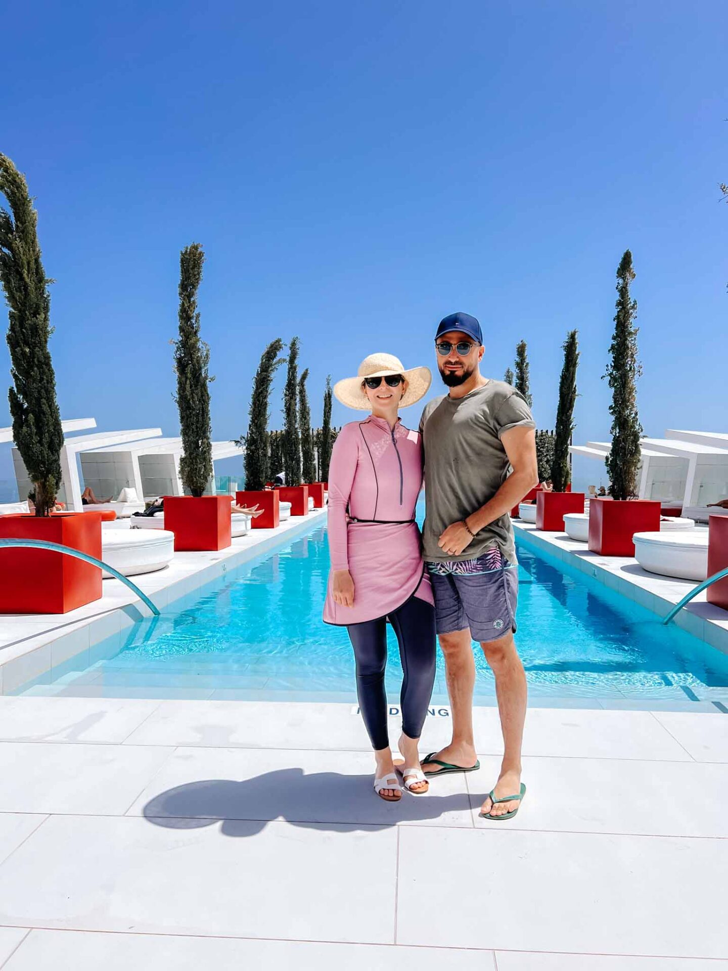 Higuerón Hotel Malaga, couple at roofrop pool - Higuerón Hotel Malaga, couple at roofrop pool