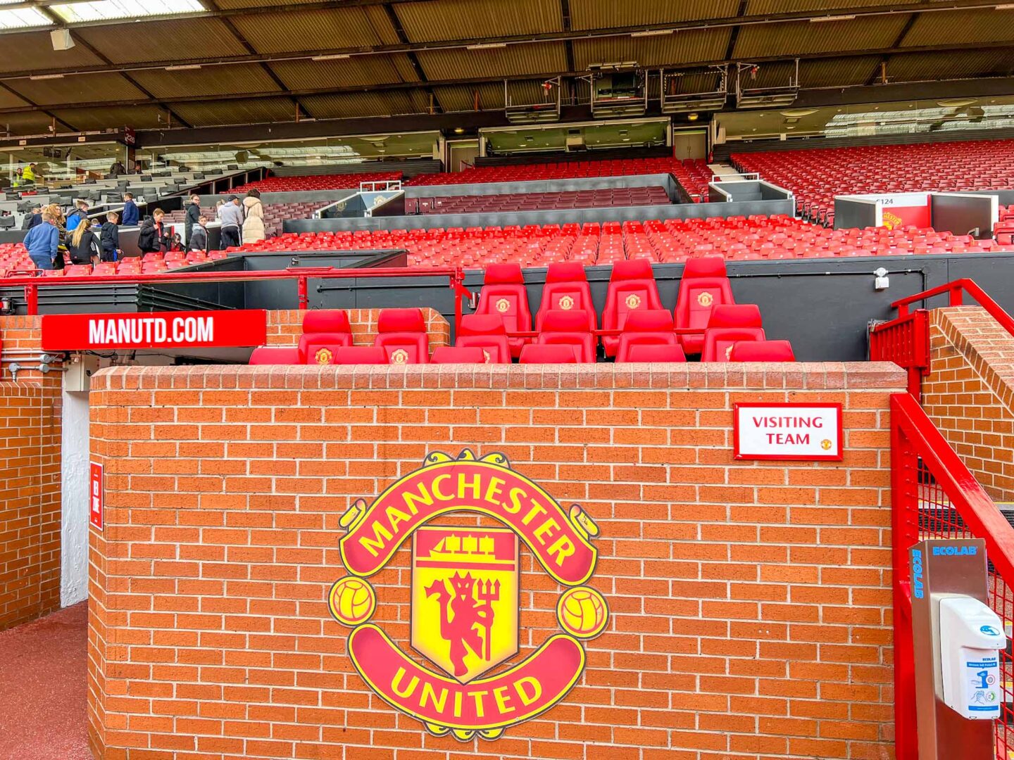 Manchester United Stadium Tour, dugout - Manchester United Stadium Tour, dugout