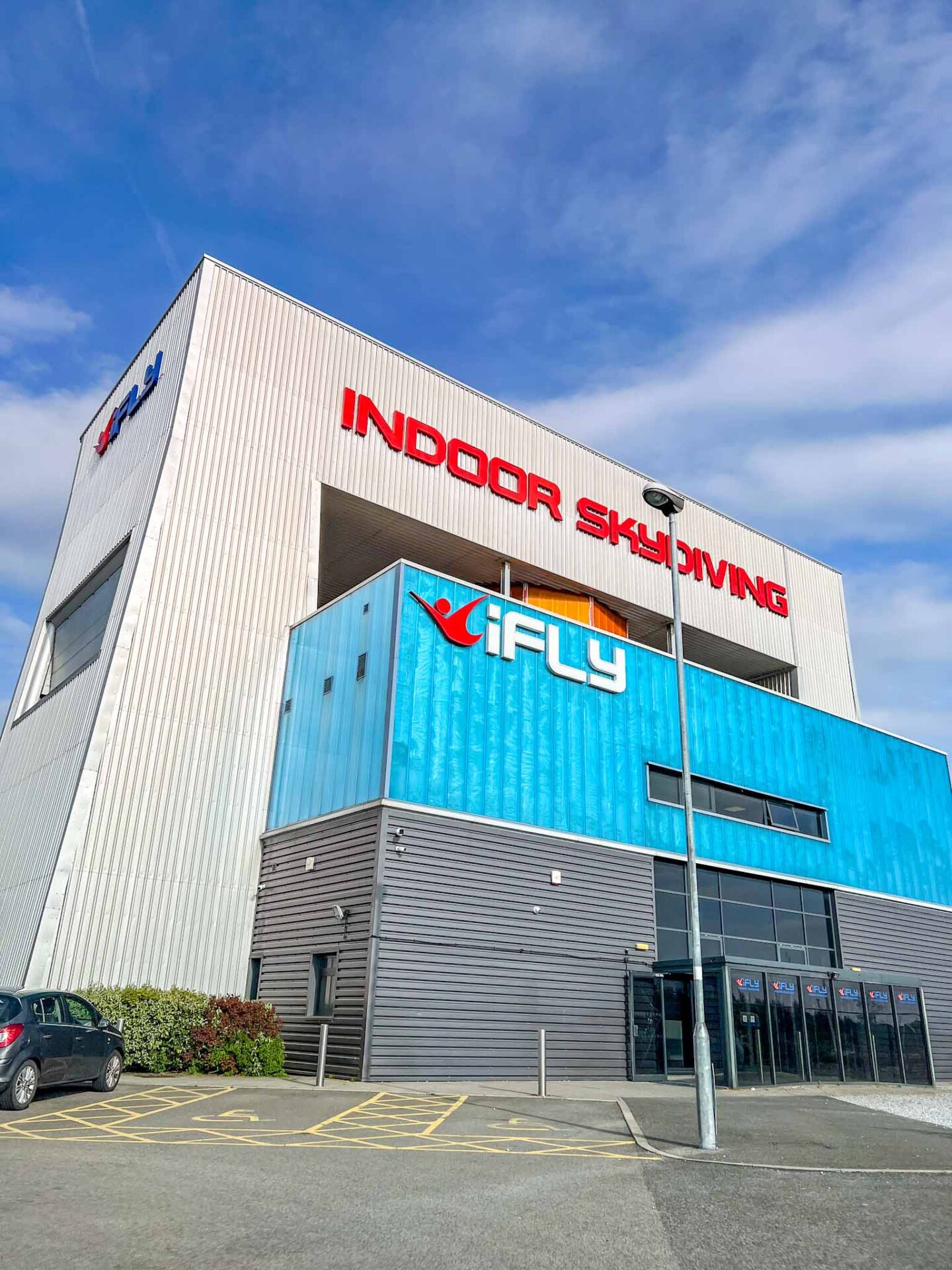 ifly Manchester, indoor skydive manchester, from outside in Trafford park - ifly Manchester, indoor skydive manchester, from outside in Trafford park