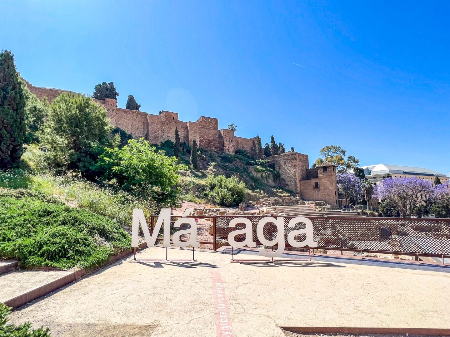 Southern Spain itinerary, Malaga City sign - Southern Spain itinerary, Malaga City sign