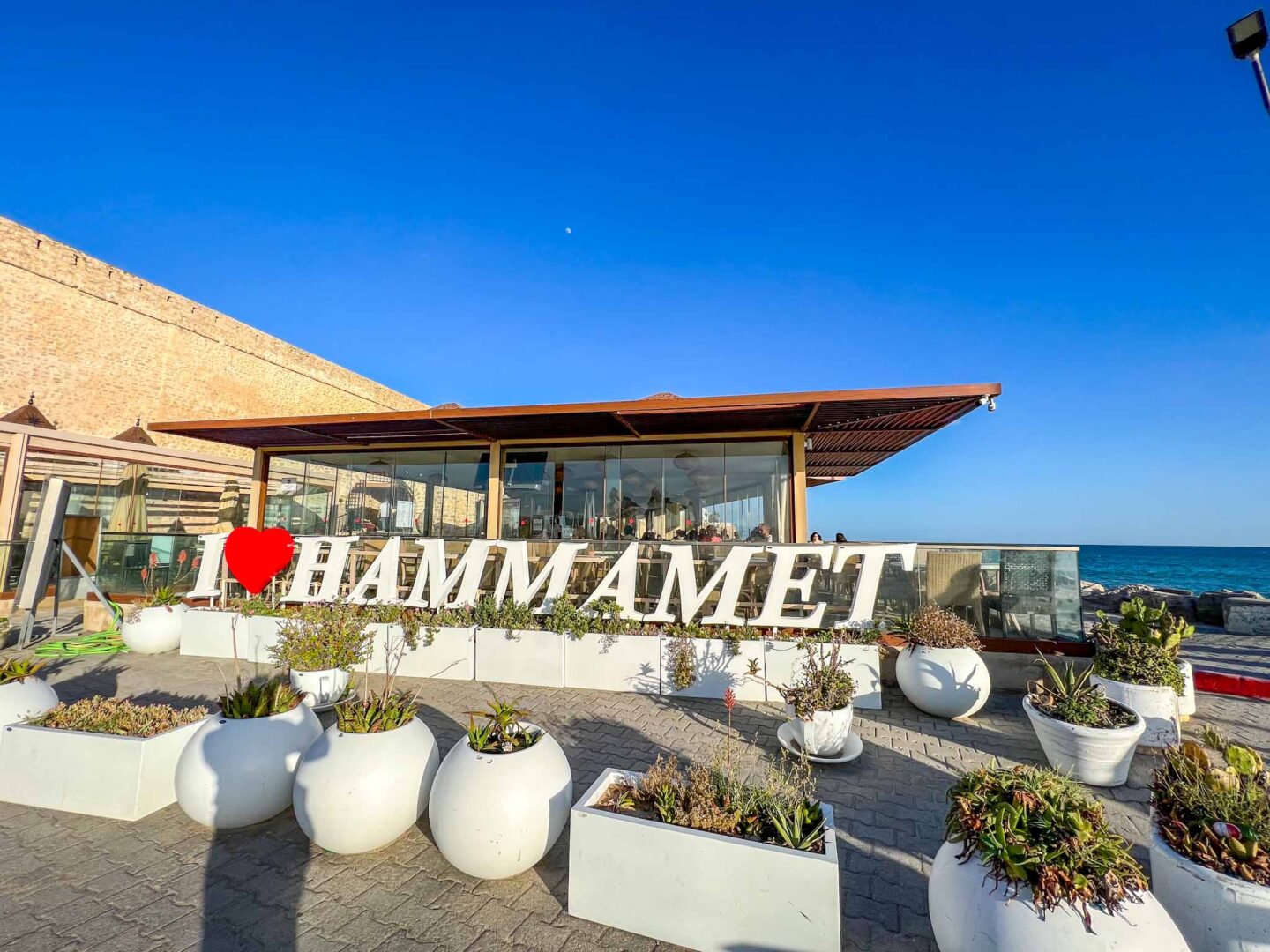 Tunisia itinerary, 3 days in Tunisia, I love Hammamet sign - Tunisia itinerary, 3 days in Tunisia, I love Hammamet sign