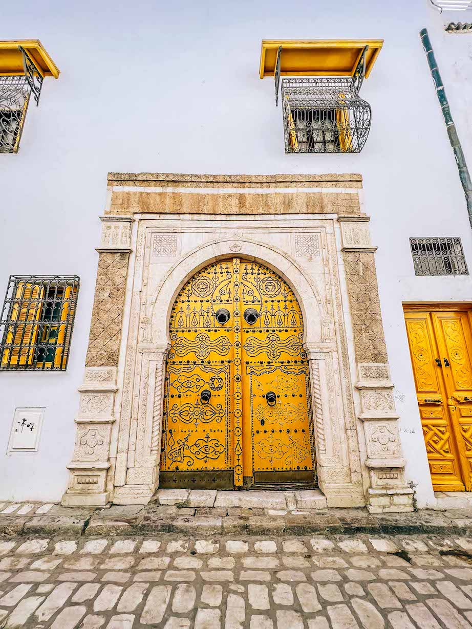Tunisia itinerary, 3 days in Tunisia, Yellow Door at Dar Ben Gacem Hotel Tunis - Tunisia itinerary, 3 days in Tunisia, Yellow Door at Dar Ben Gacem Hotel Tunis