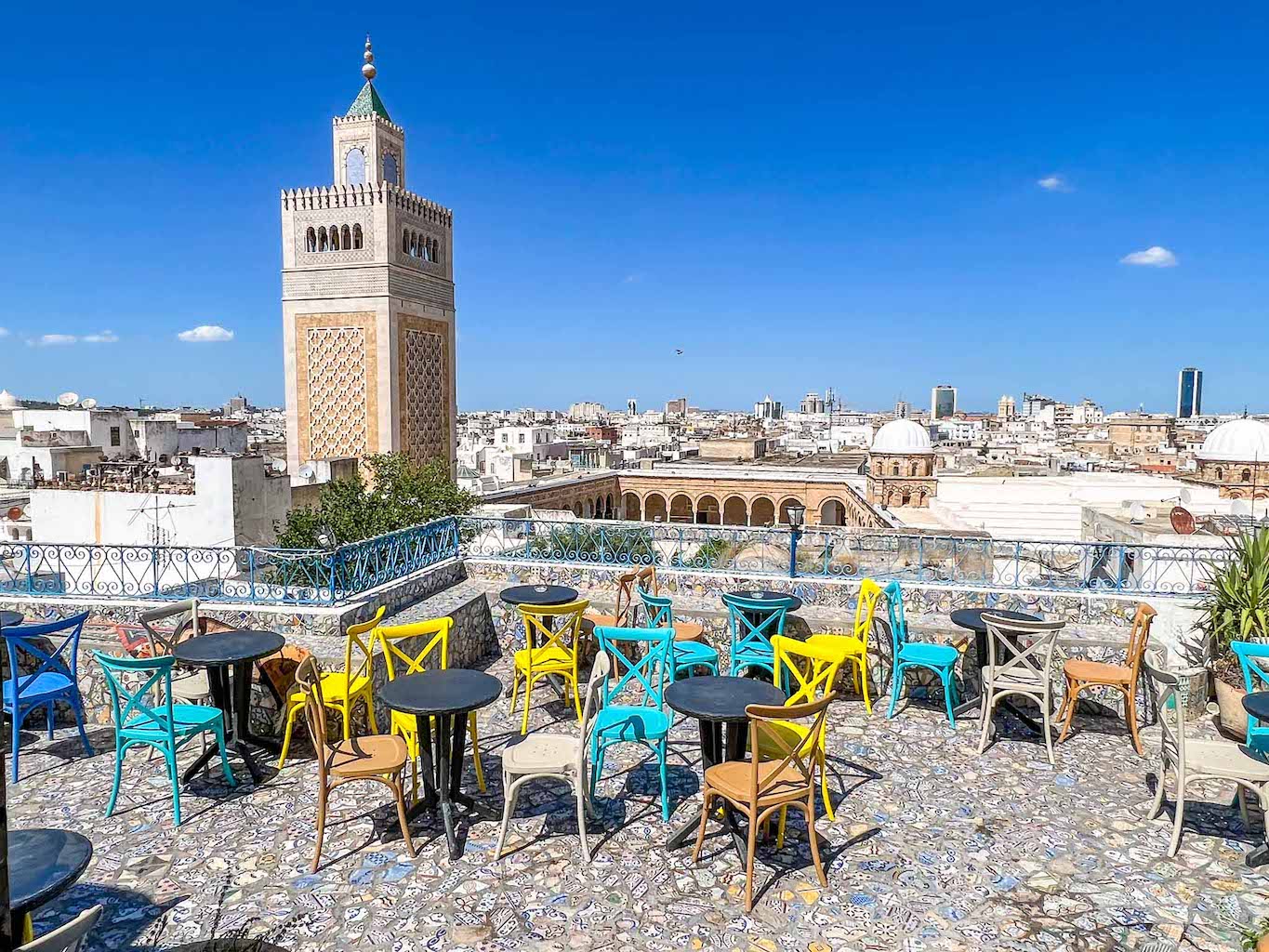 Tunisia itinerary, 3 days in Tunisia, Cafe Panorama Tunis Medina - Tunisia itinerary, 3 days in Tunisia, Cafe Panorama Tunis Medina