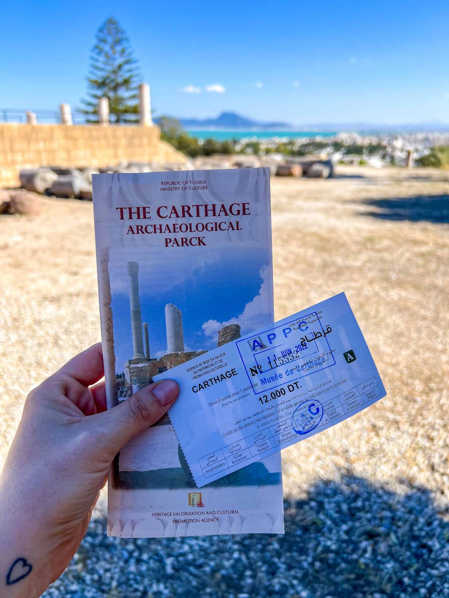 Tunisia itinerary, 3 days in Tunisia, Carthage Entry ticket - Tunisia itinerary, 3 days in Tunisia, Carthage Entry ticket