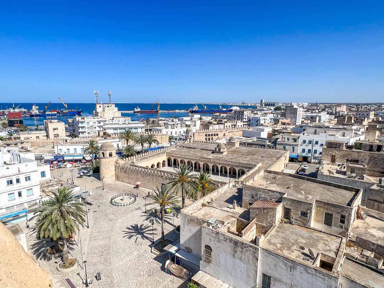 Tunisia itinerary, 3 days in Tunisia, view from top of Sousse Ribat - Tunisia itinerary, 3 days in Tunisia, view from top of Sousse Ribat