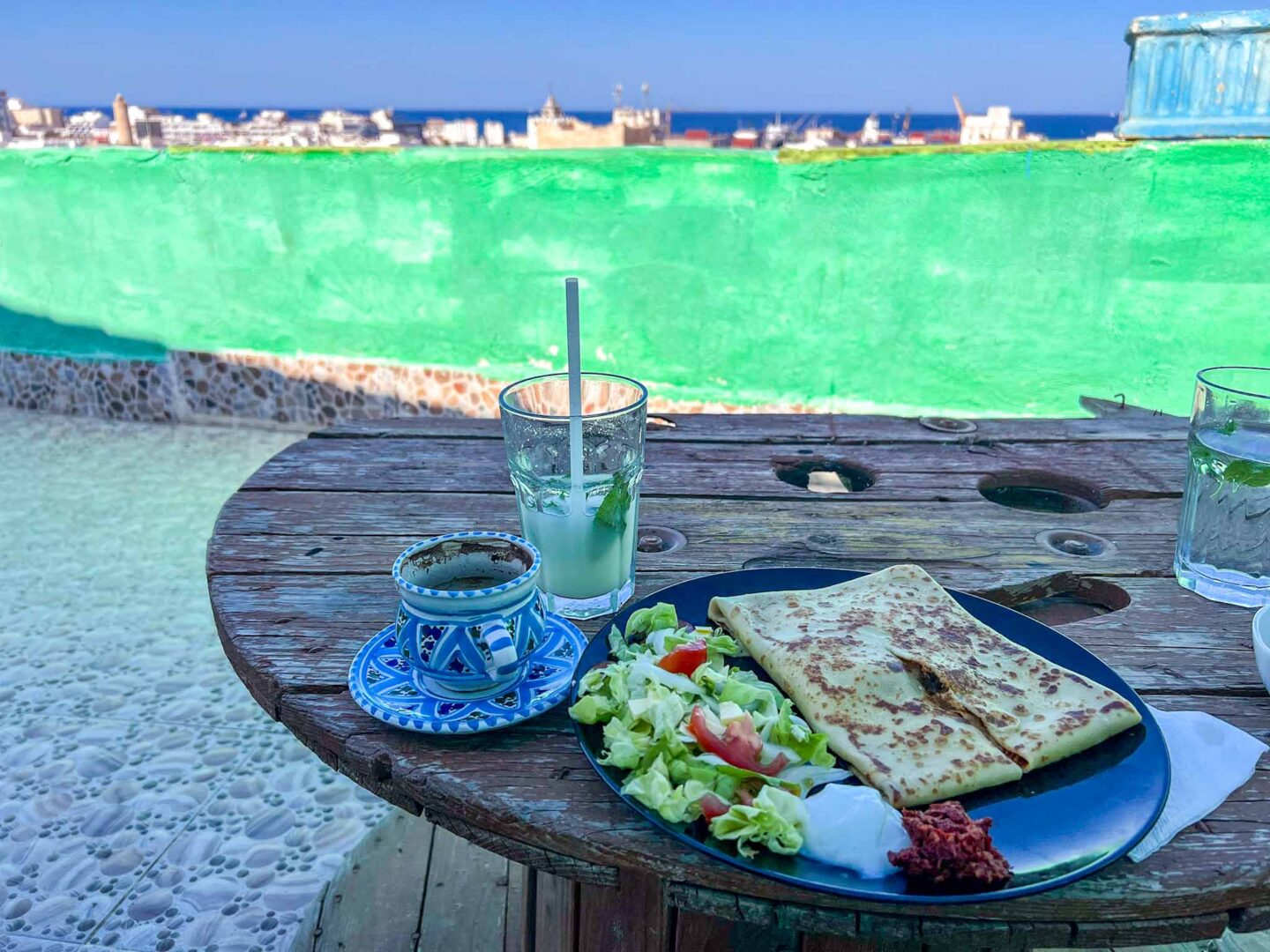 Tunisia itinerary, 3 days in Tunisia, Cafe Aladin Lunch Sousse - Tunisia itinerary, 3 days in Tunisia, Cafe Aladin Lunch Sousse