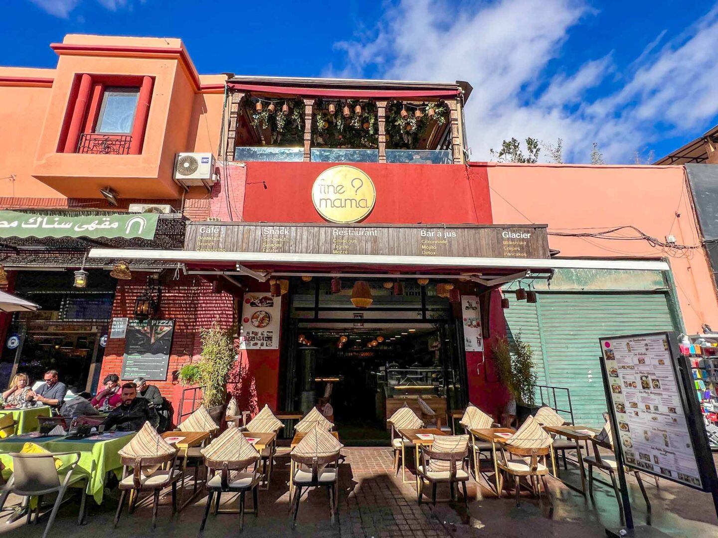 best restaurants Marrakesh, fine mama from outside - best restaurants Marrakesh, fine mama from outside