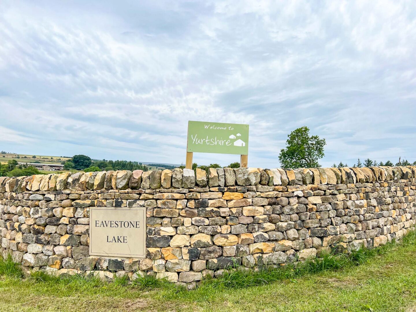 Glamping in Yorkshire, Yurtshire Eavestone Lakes Sign - Glamping in Yorkshire, Yurtshire Eavestone Lakes Sign