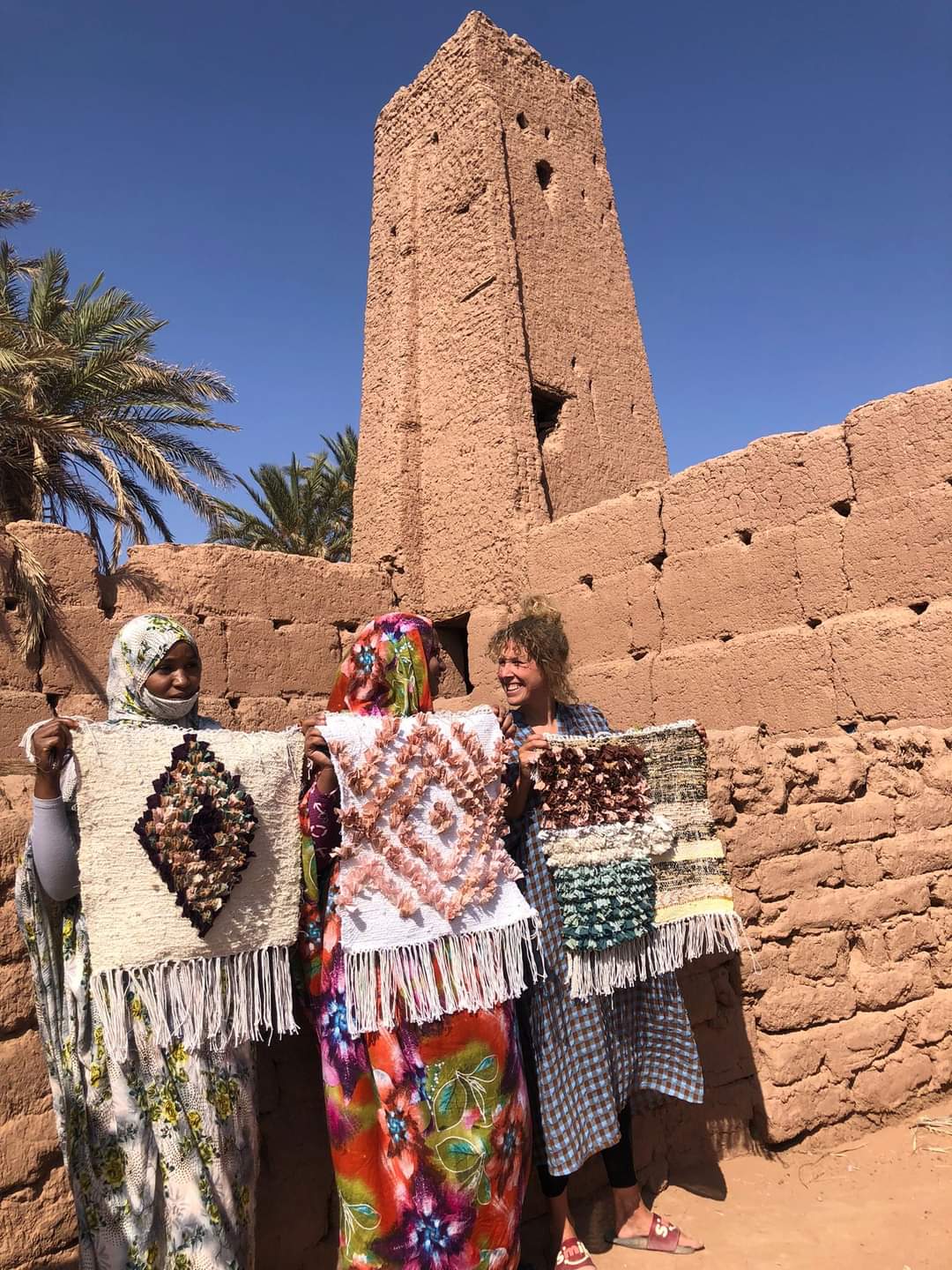 Women's Group Tour to Morocco with Ellie Quinn - ladies with artisan women, Women's Group Tour to Morocco with Ellie Quinn
