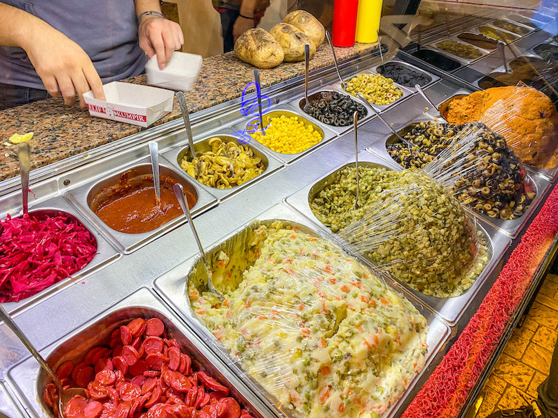 kumpir stall in Ortaköy, things to do in Istanbul - kumpir stall in Ortaköy, things to do in Istanbul