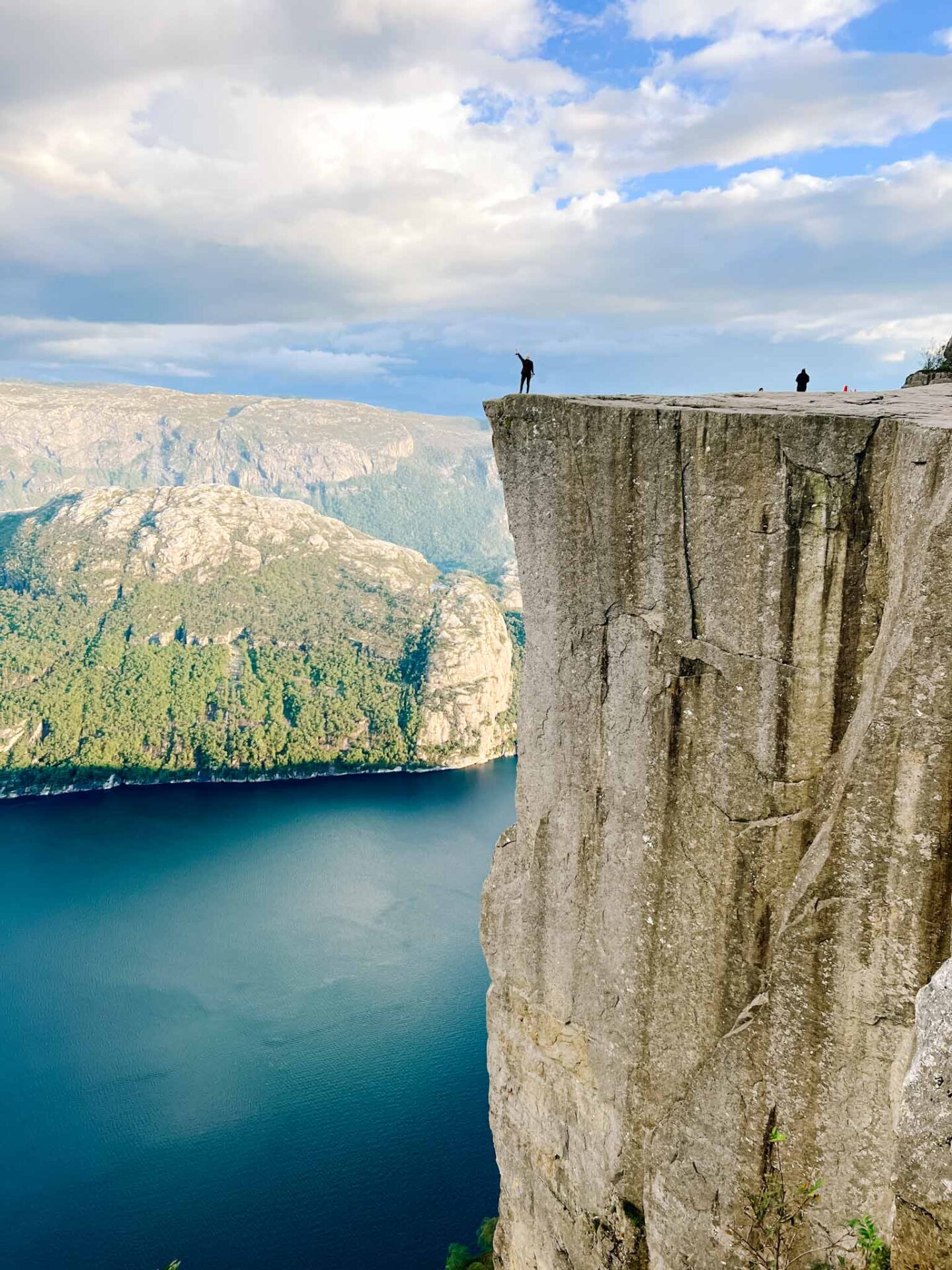 things to do in Stavanger, Ellie Quinn on top of Pulpit Rock - things to do in Stavanger, Ellie Quinn on top of Pulpit Rock