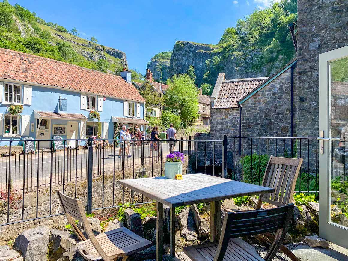 Things to do in Cheddar Gorge, Table at Cafe Gorge in Cheddar - Things to do in Cheddar Gorge, Table at Cafe Gorge in Cheddar