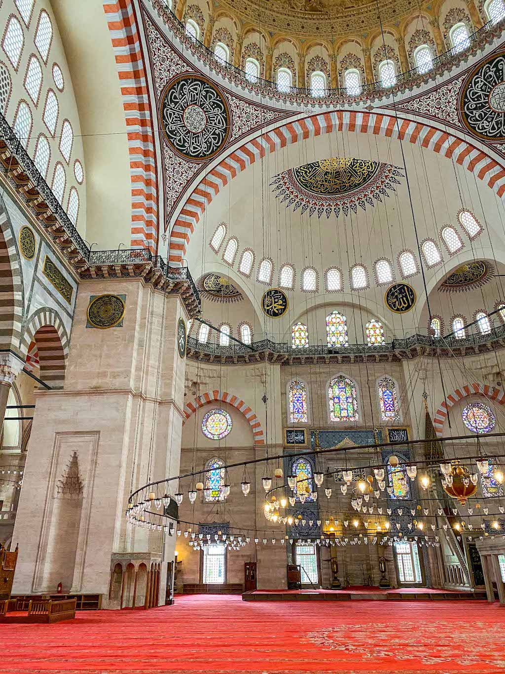 Süleymaniye Mosque from inside, things to do in Istanbul - Süleymaniye Mosque from inside, things to do in Istanbul