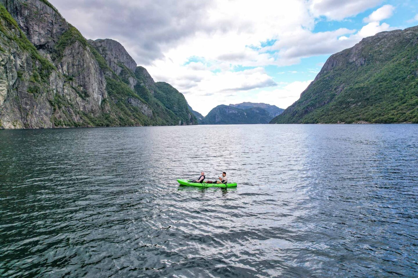 things to do in Stavanger, Ellie kayaking in Frafjord Norway - things to do in Stavanger, Ellie kayaking in Frafjord Norway