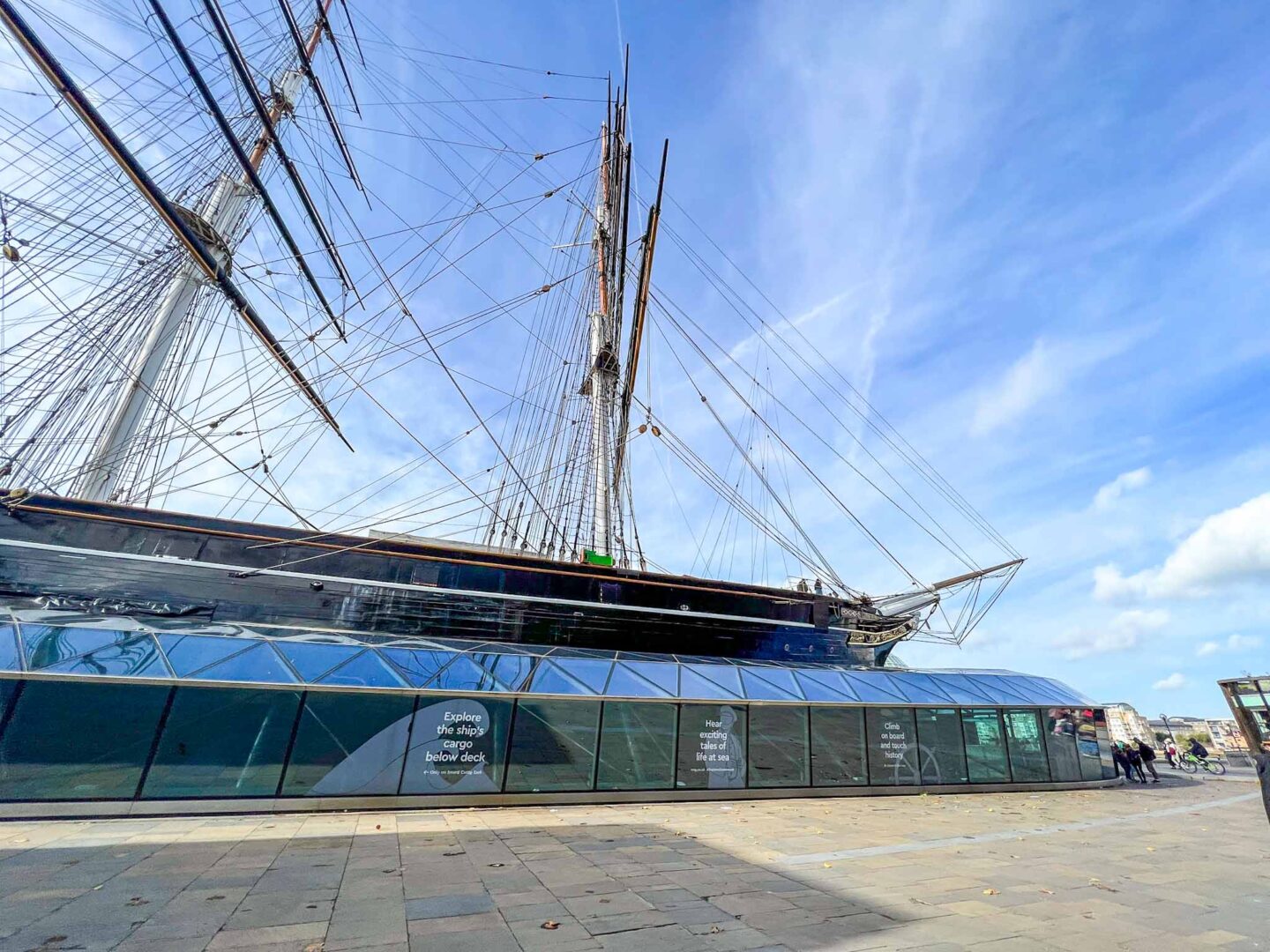 Cutty sark museum from outside, London with kids, London with kids itinerary, - Cutty sark museum from outside, London with kids, London with kids itinerary,