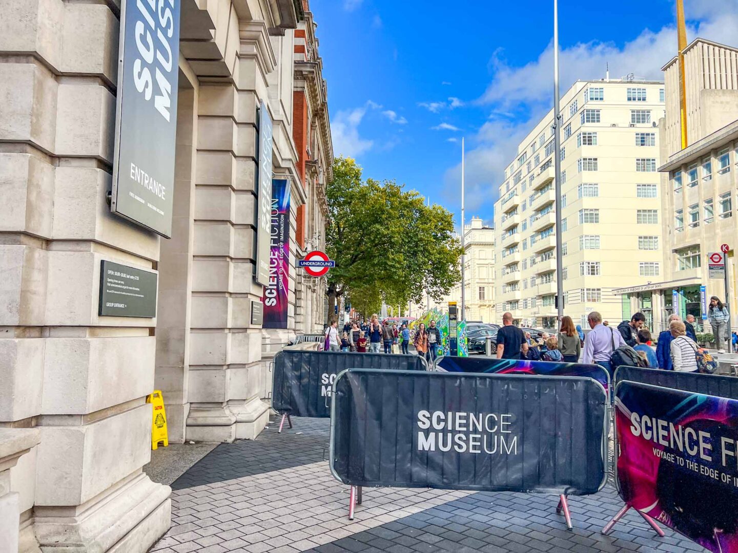 outside entrance to science museum, London with kids, London with kids itinerary, - The Wandering Quinn Travel Blog outside entrance to science museum, London with kids, London with kids itinerary,