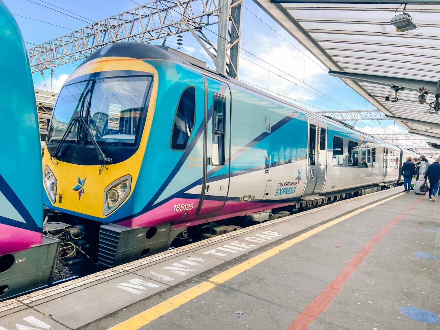 Manchester Airport to Manchester Piccadilly, Train at Manchester Airport train station - Manchester Airport to Manchester Piccadilly, Train at Manchester Airport train station