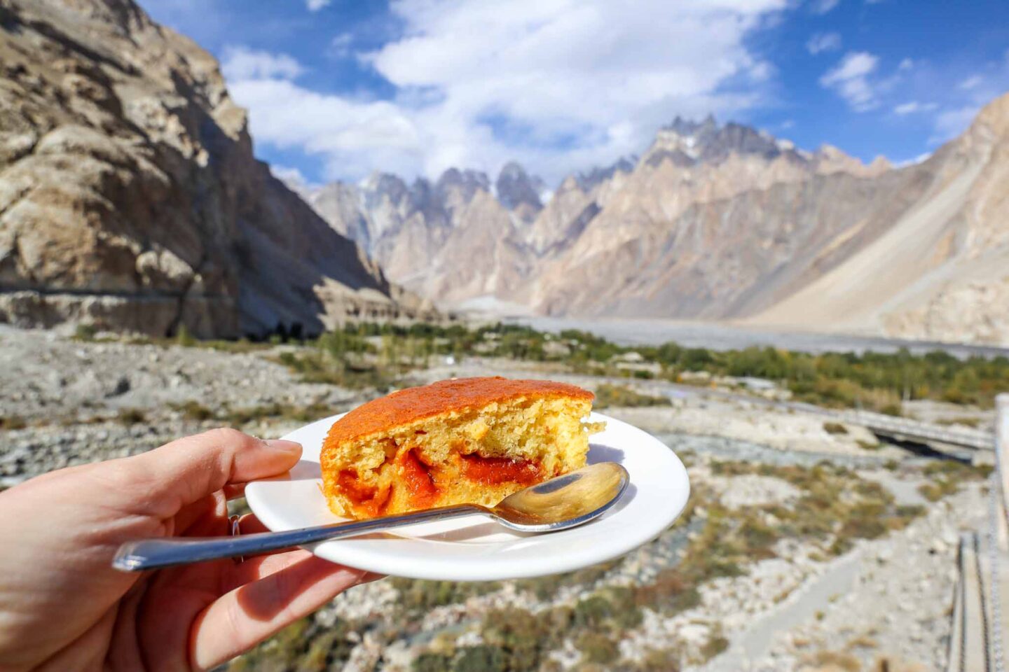 apricot cake in Passu, 2 week women's Pakistan group tour - apricot cake in Passu, 2 week women's Pakistan group tour