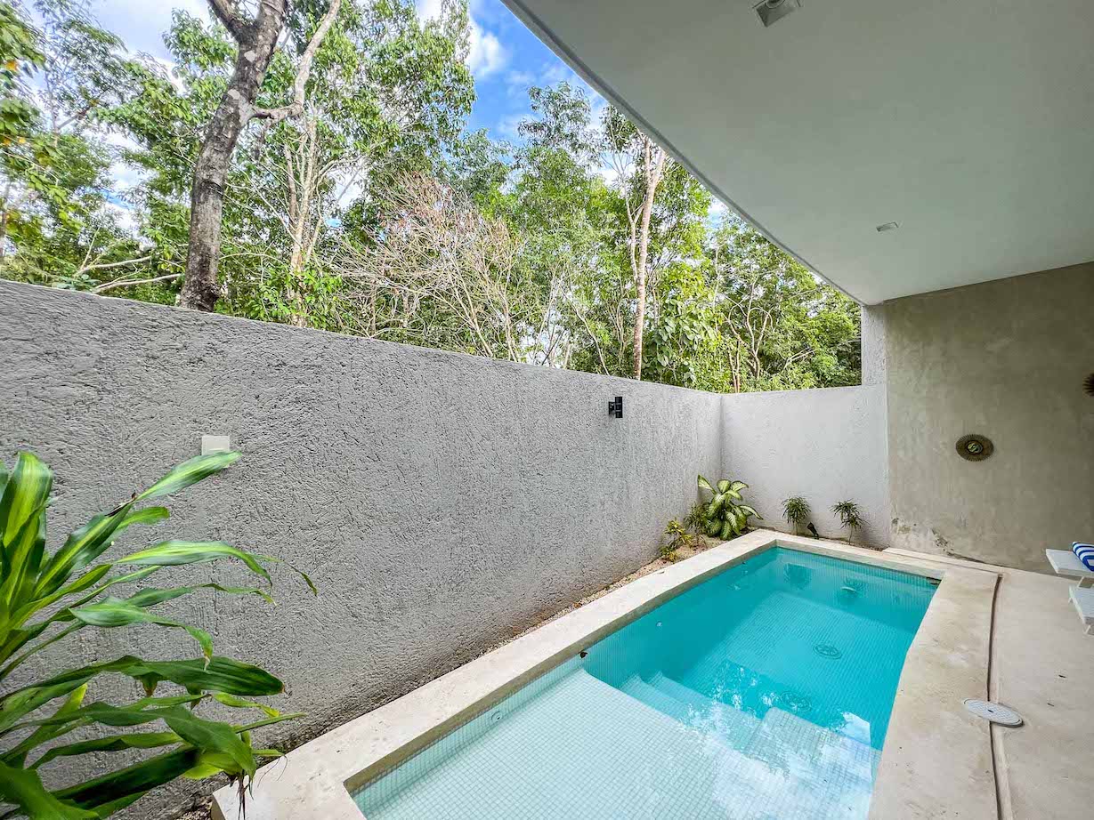 Private pool at Suites at Treetops Tulum, Yucatan Road Trip, 1 week Mexico itinerary, - Private pool at Suites at Treetops Tulum, Yucatan Road Trip, 1 week Mexico itinerary,