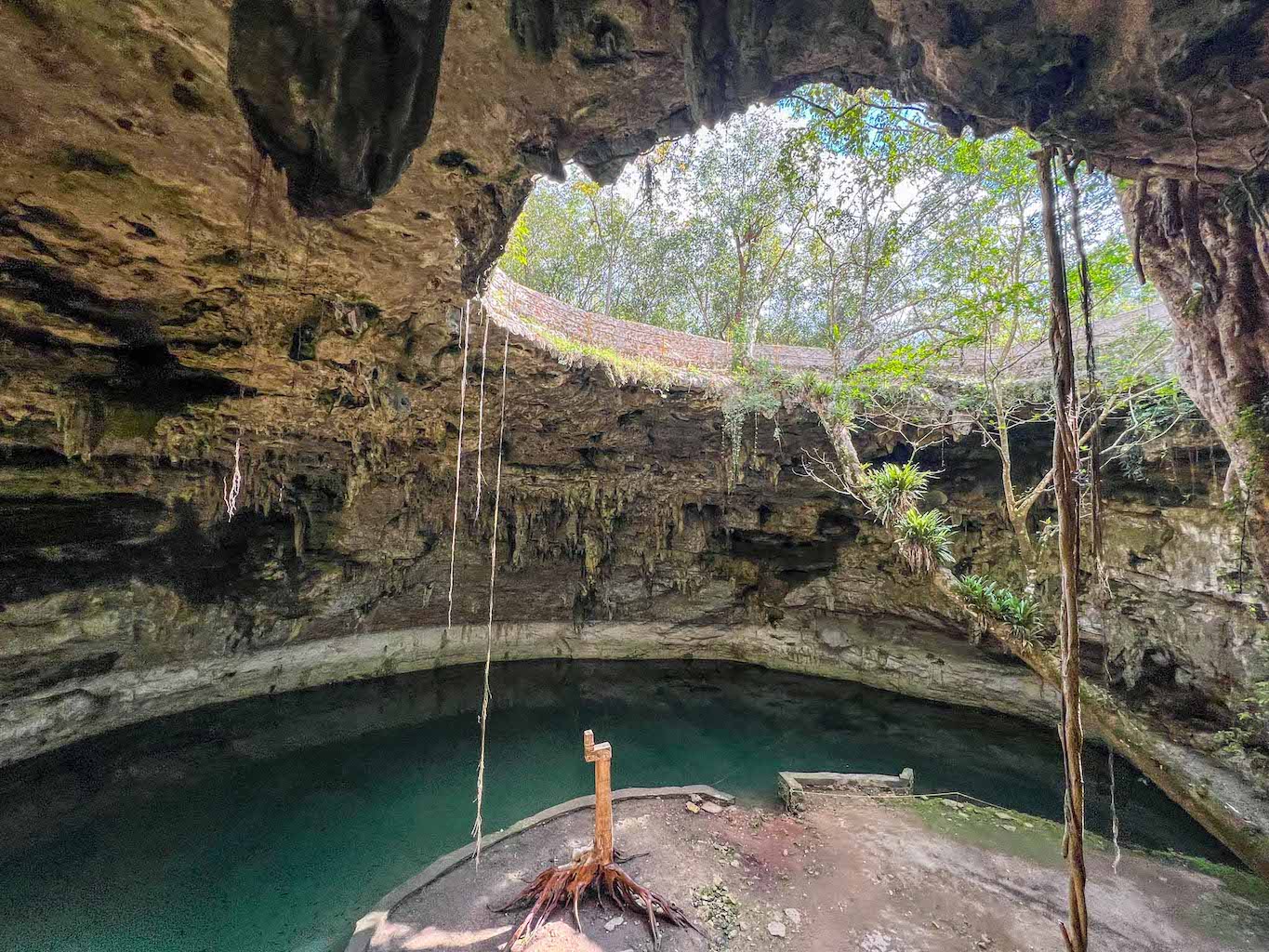 Cenote Suytun from inside, Yucatan Road Trip, 1 week Mexico itinerary, - Cenote Suytun from inside, Yucatan Road Trip, 1 week Mexico itinerary,