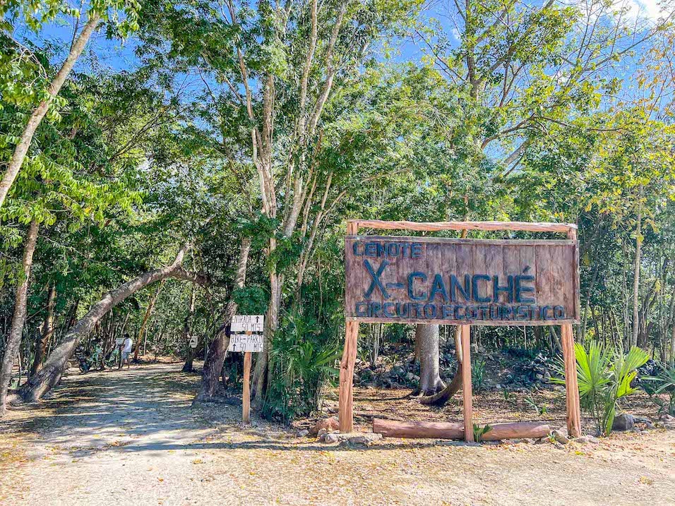 Cenote Xcanche entrance, Yucatan Road Trip, 1 week Mexico itinerary, - Cenote Xcanche entrance, Yucatan Road Trip, 1 week Mexico itinerary,