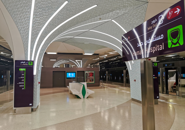 inside Doha Metro Station, getting around Doha, Doha public transport - inside Doha Metro Station, getting around Doha, Doha public transport