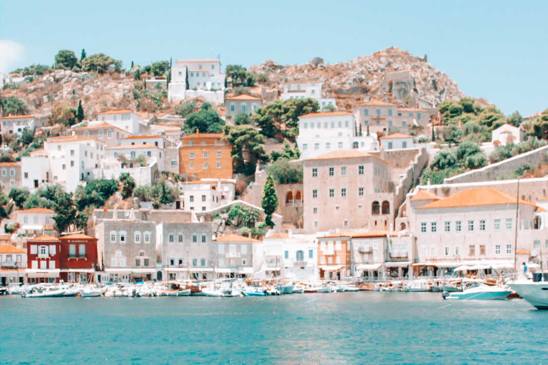 town of Hydra from water, Best greek islands for families to visit, - town of Hydra from water, Best greek islands for families to visit,