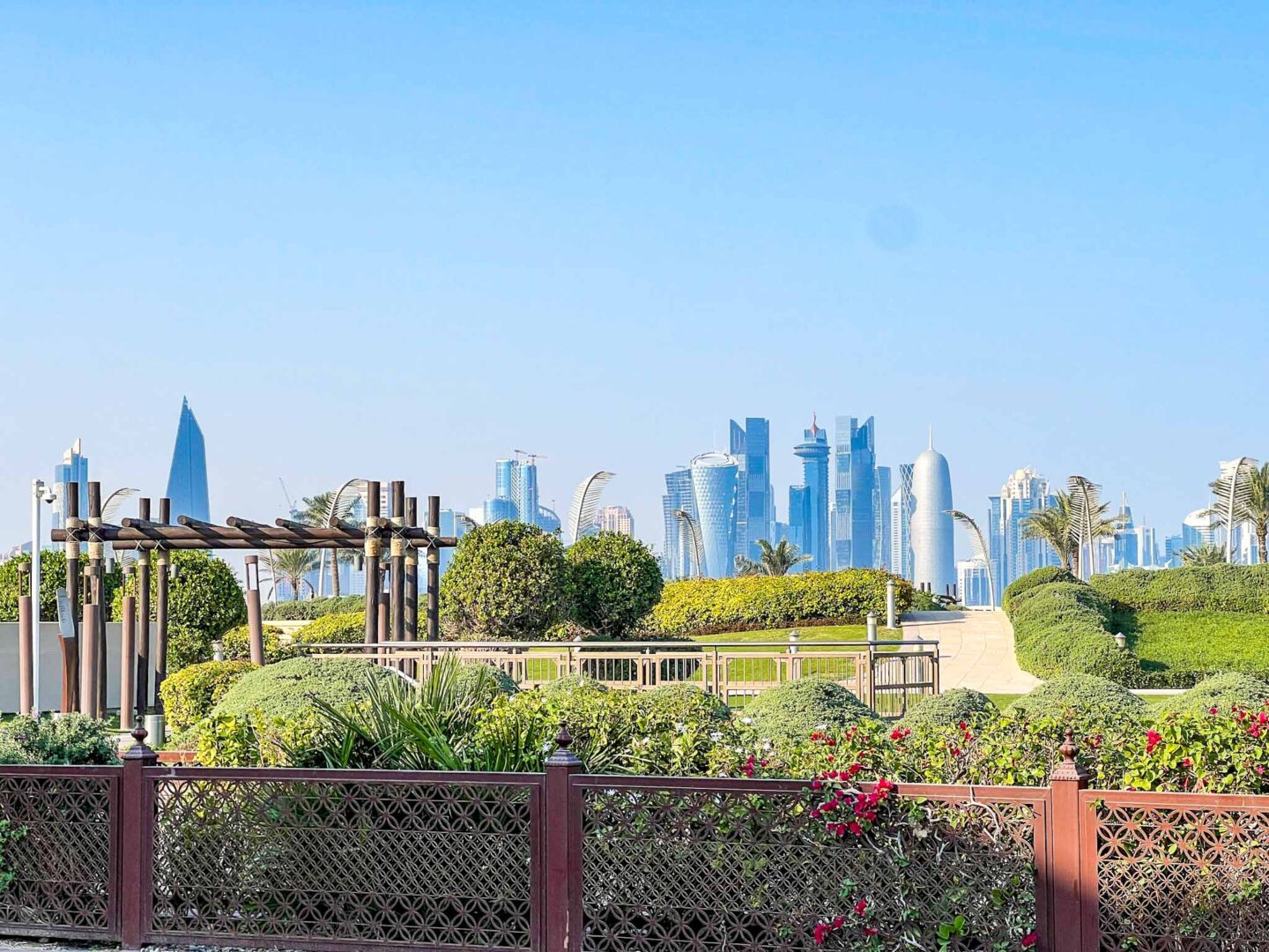 Doha city skyline from Souq Waqif, Qatar Stopover, one day in Doha, - Doha city skyline from Souq Waqif, Qatar Stopover, one day in Doha,
