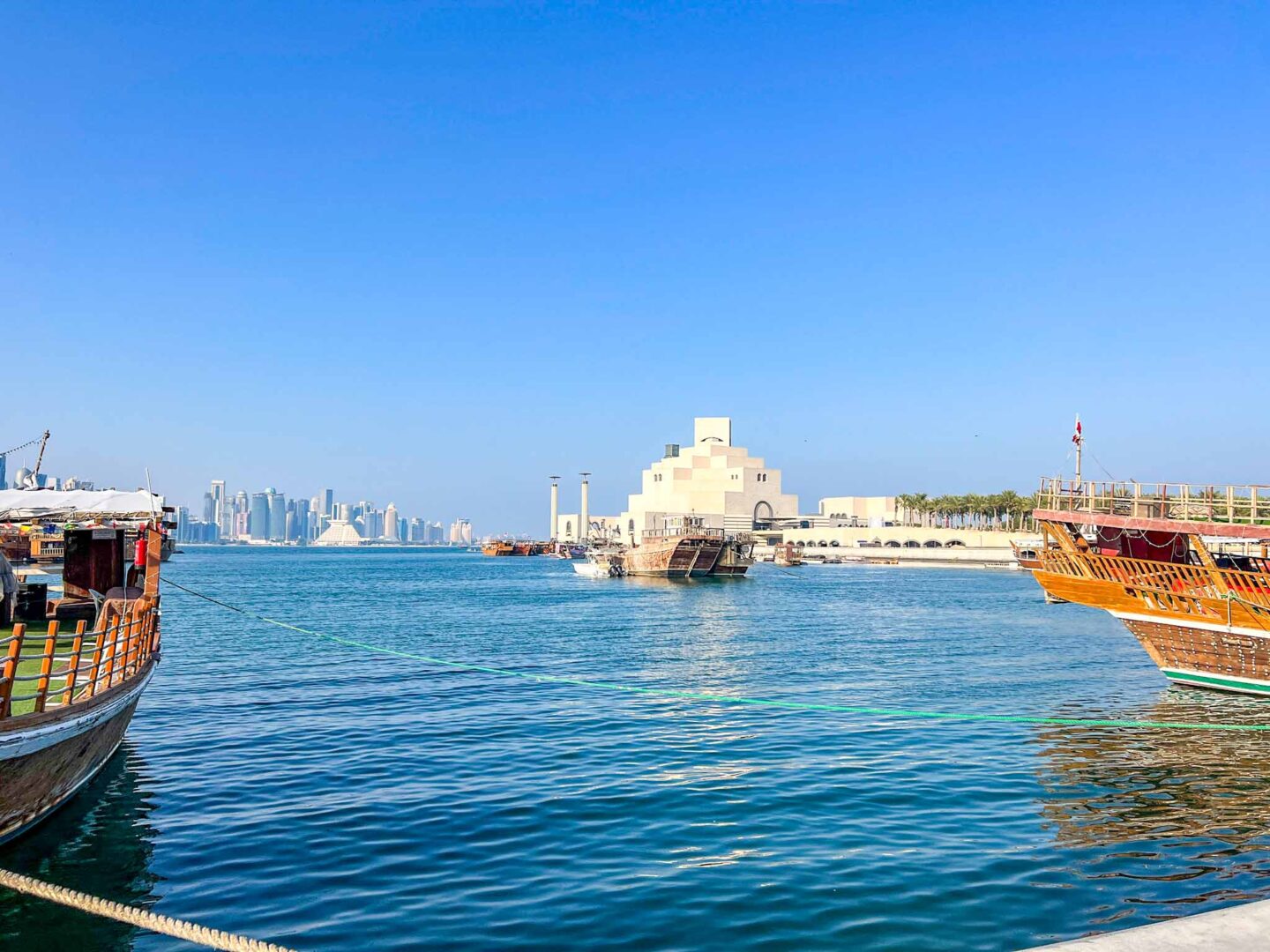 museum of Islamic art from across the water, Doha itinerary, Qatar itinerary - museum of Islamic art from across the water, Doha itinerary, Qatar itinerary