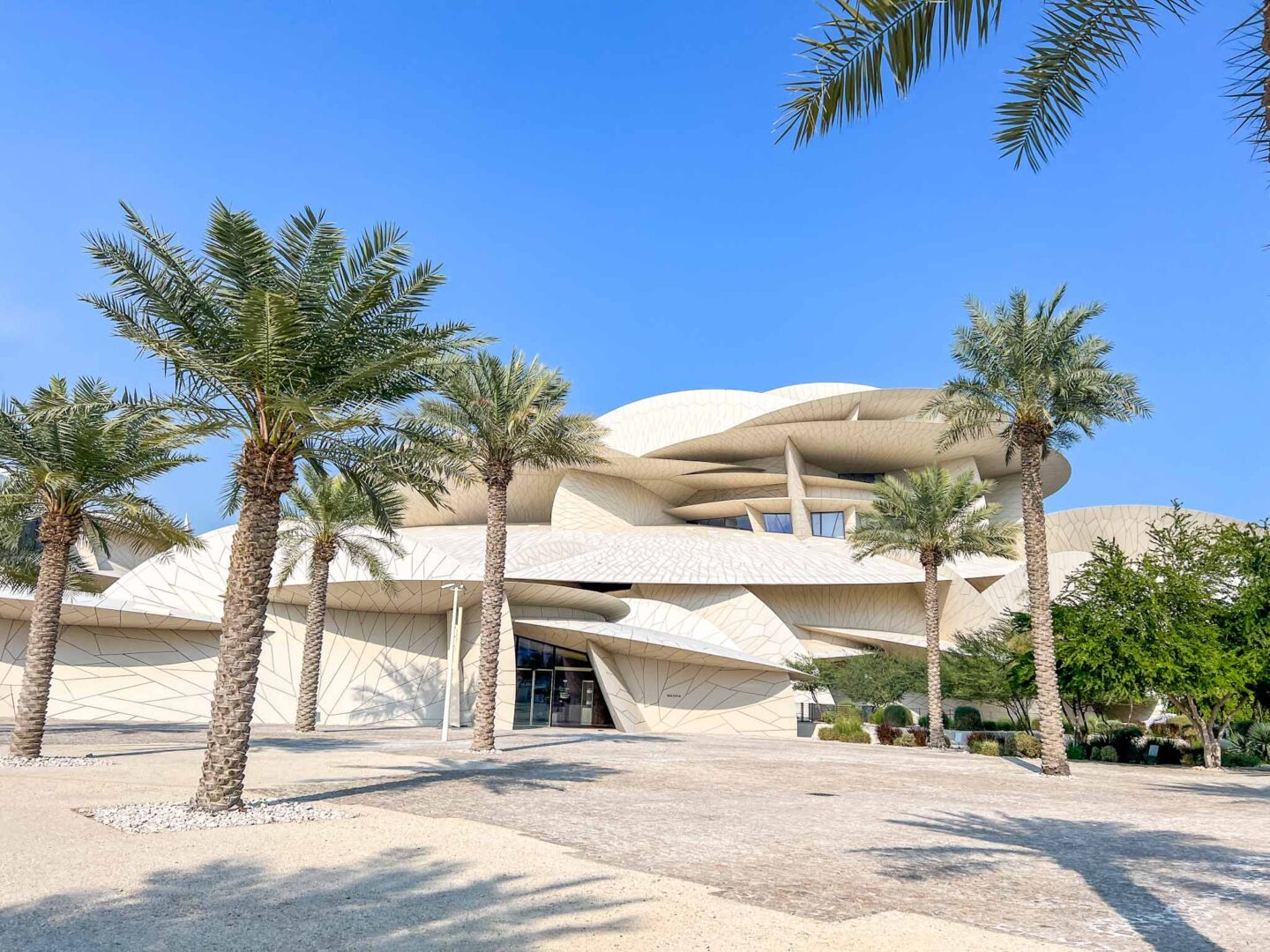 national museum of Qatar from outside entrance, Qatar Stopover, one day in Doha, - national museum of Qatar from outside entrance, Qatar Stopover, one day in Doha,
