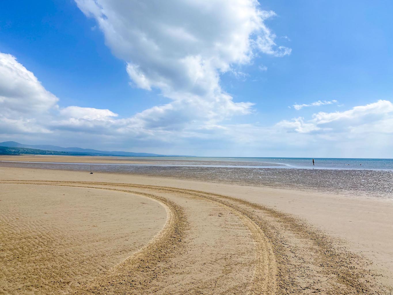 Places to go in wales, Black rock sands beach is tyre marks on sand - Places to go in wales, Black rock sands beach is tyre marks on sand