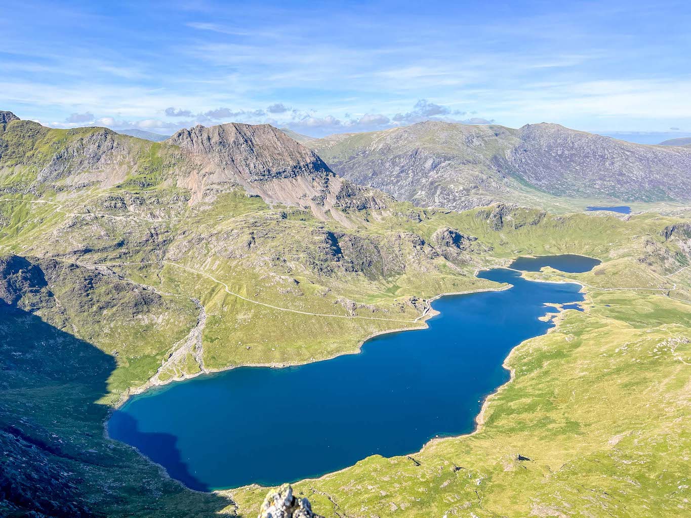 Places to go in Wales, View from Mount Snowdon - attractive place in Wales, View from Mount Snowdon