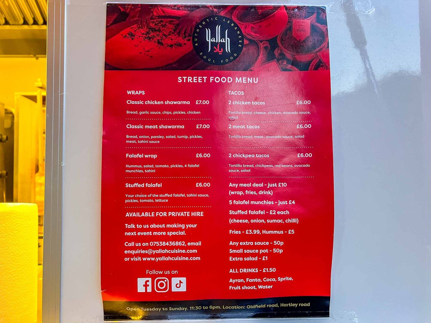 Halal Food Altrincham, Yallah Cuisine menu - Halal Food Altrincham, Yallah Cuisine menu