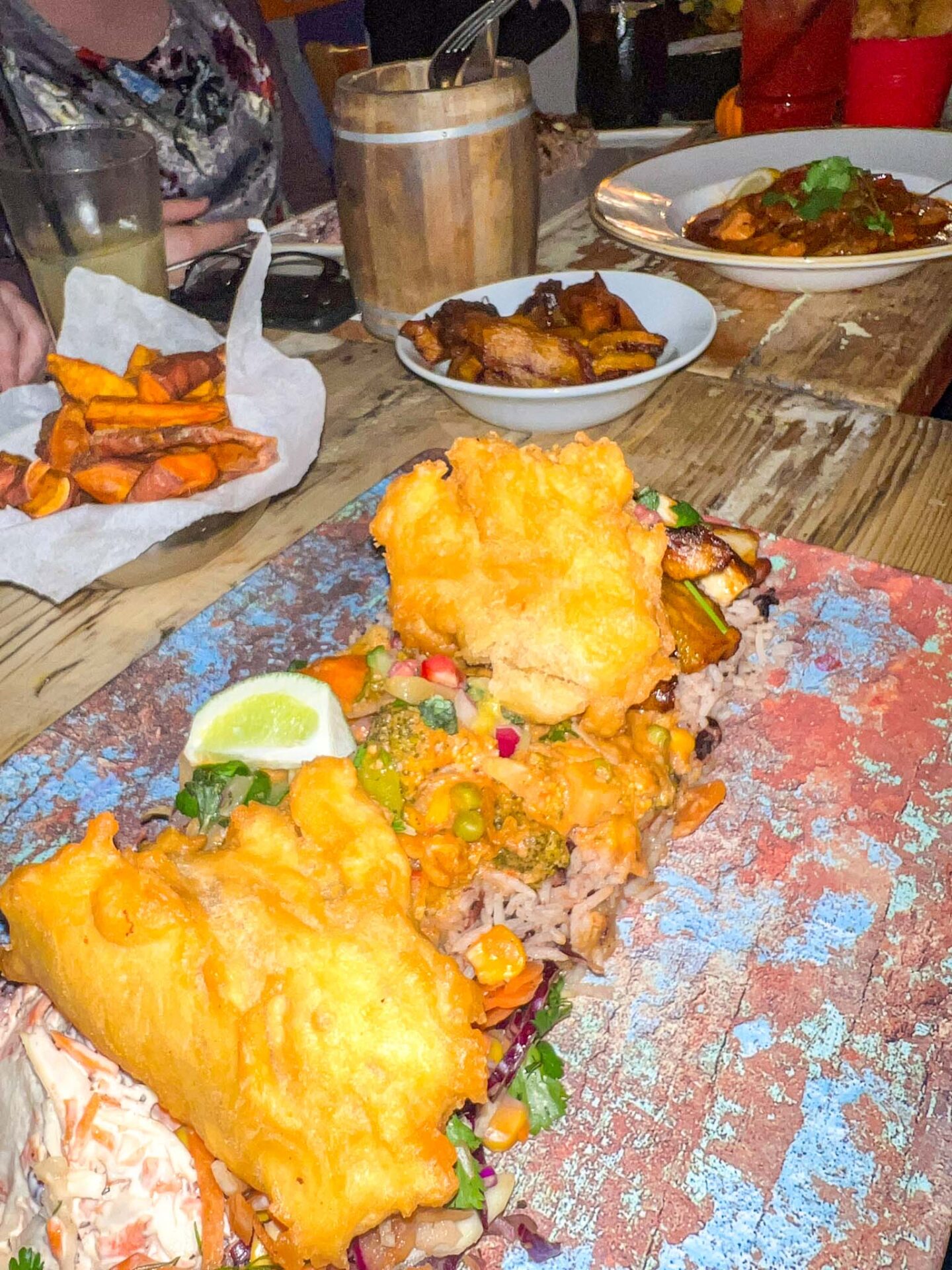 halal restaurants in manchester, The Drop Bar Rice, Halloumi and beans - halal restaurants in manchester, The Drop Bar Rice, Halloumi and beans